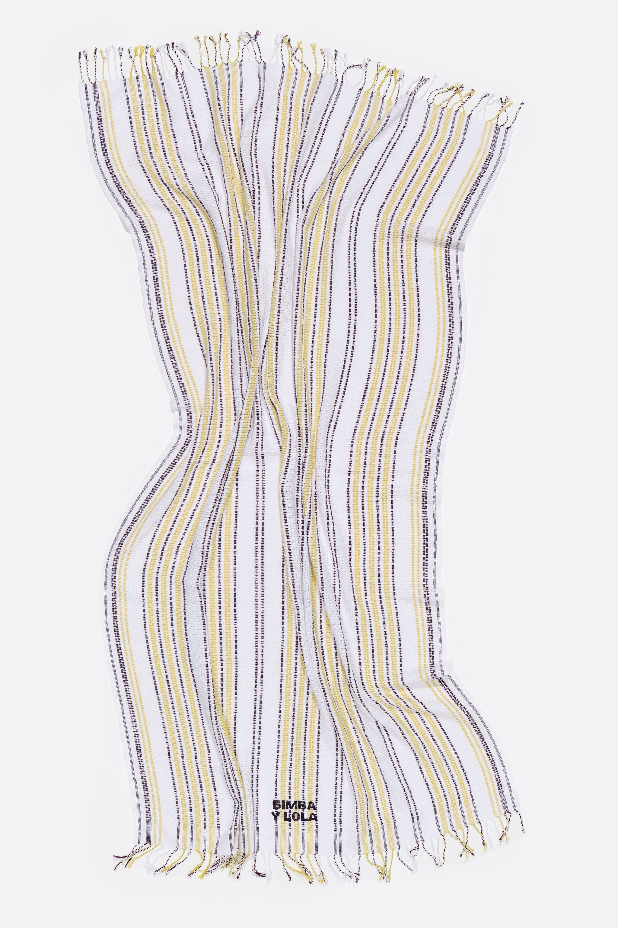 Ivory woven striped towel