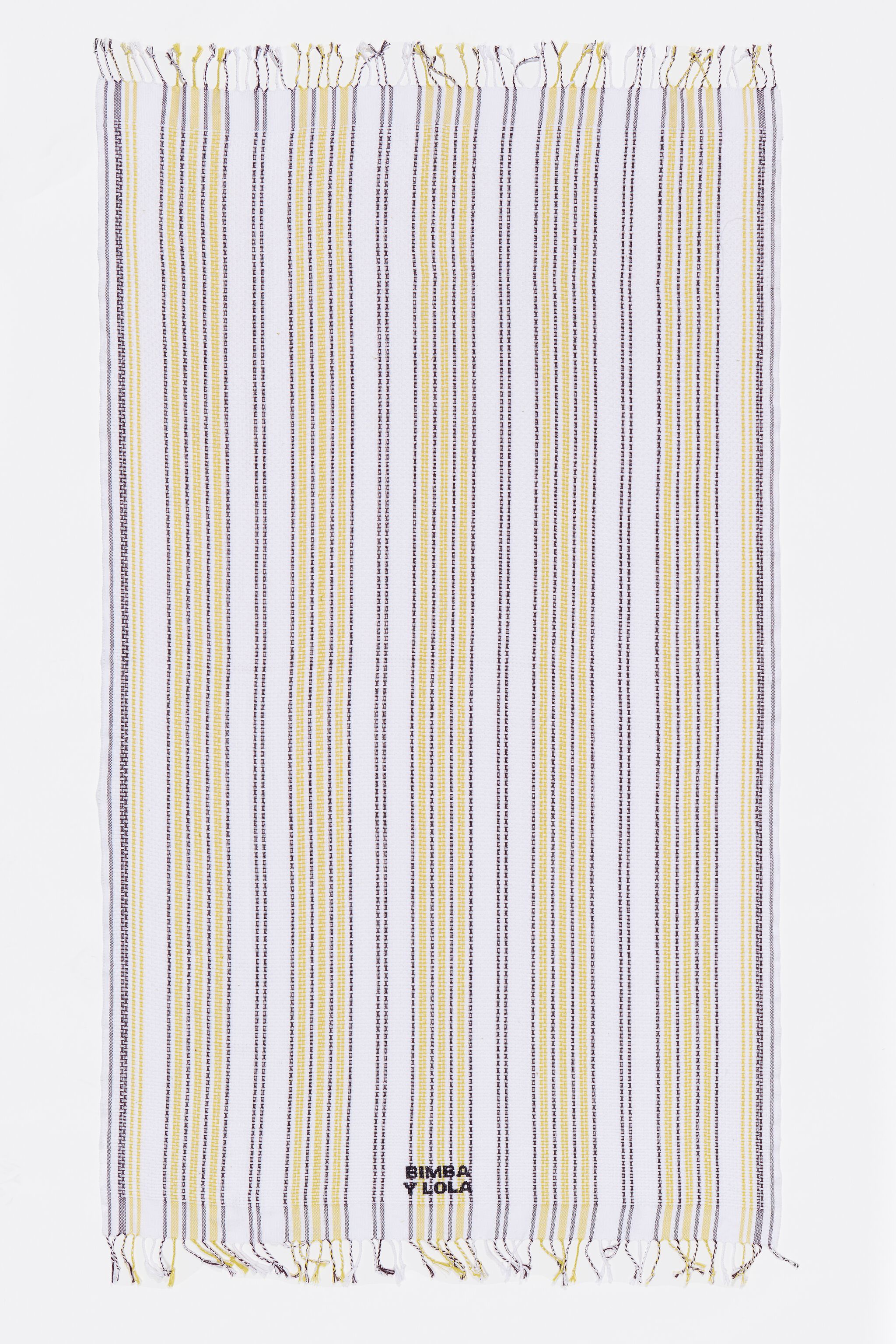 Ivory woven striped towel