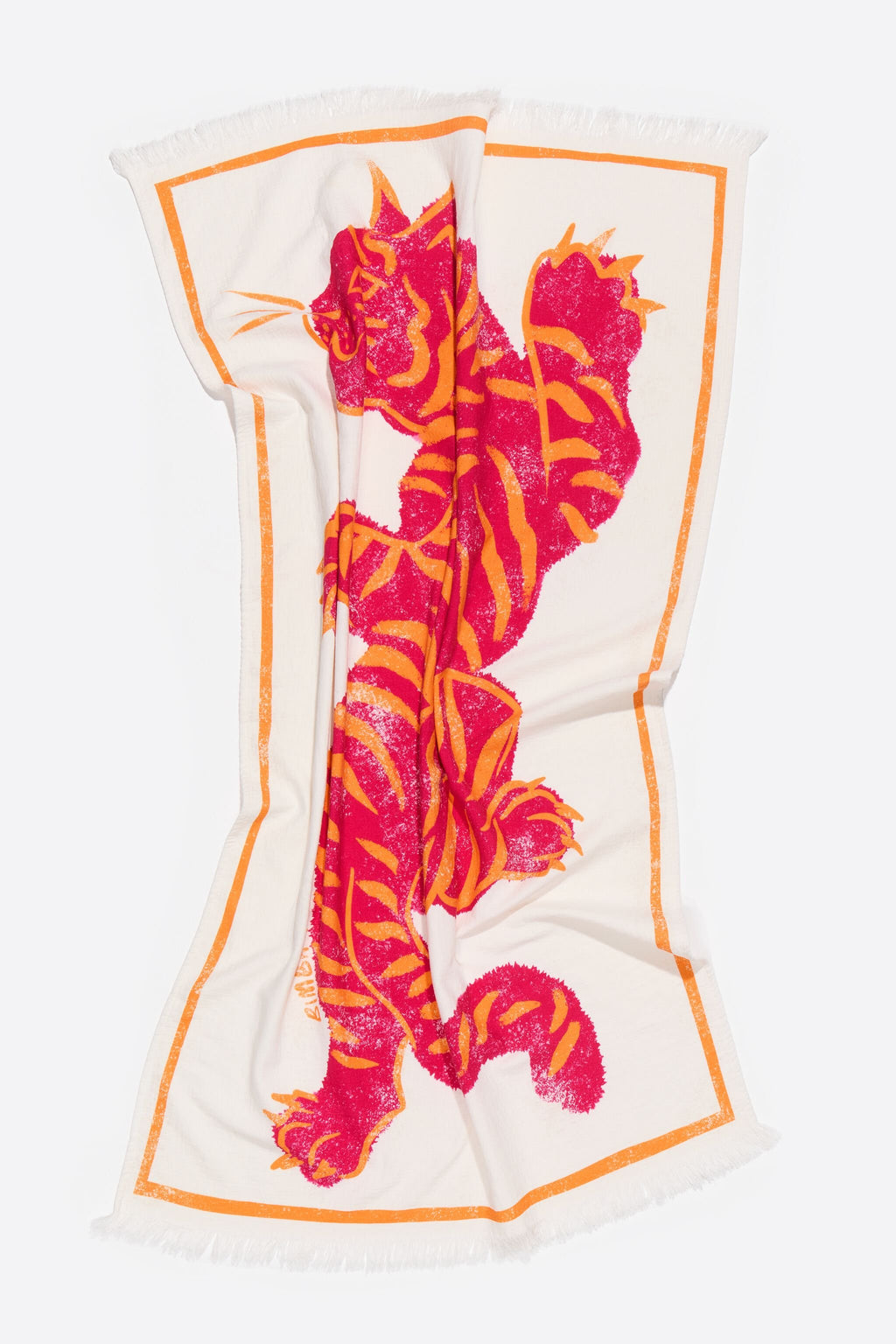 Cotton towel tiger wine