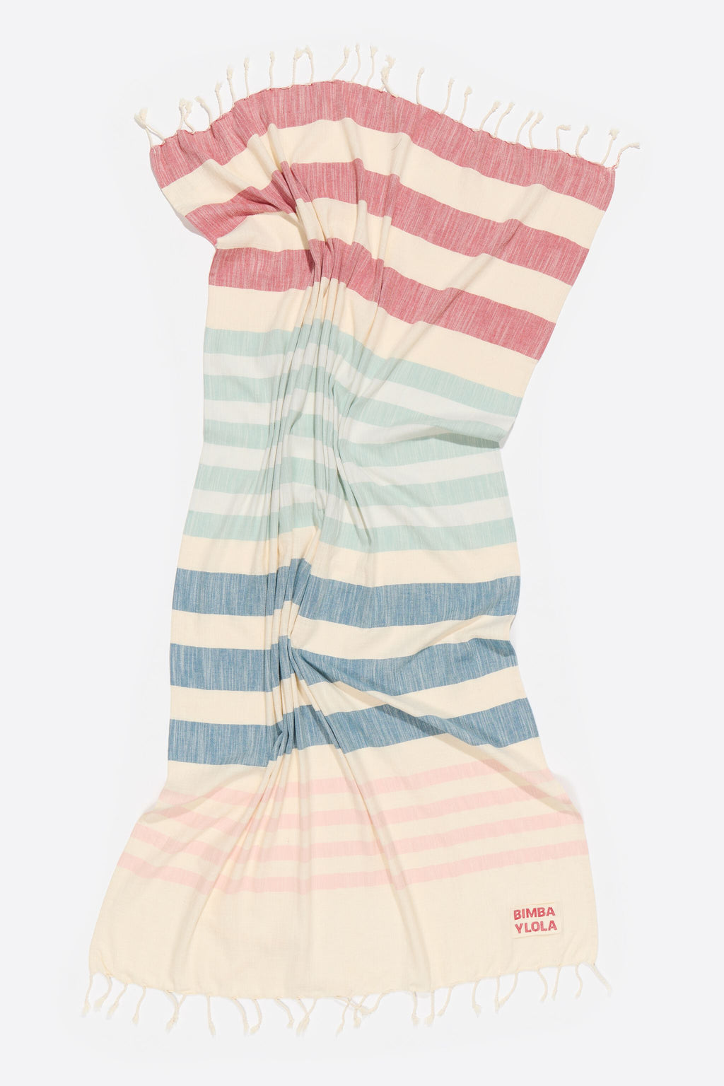 Navy blue cotton multicolor striped towel