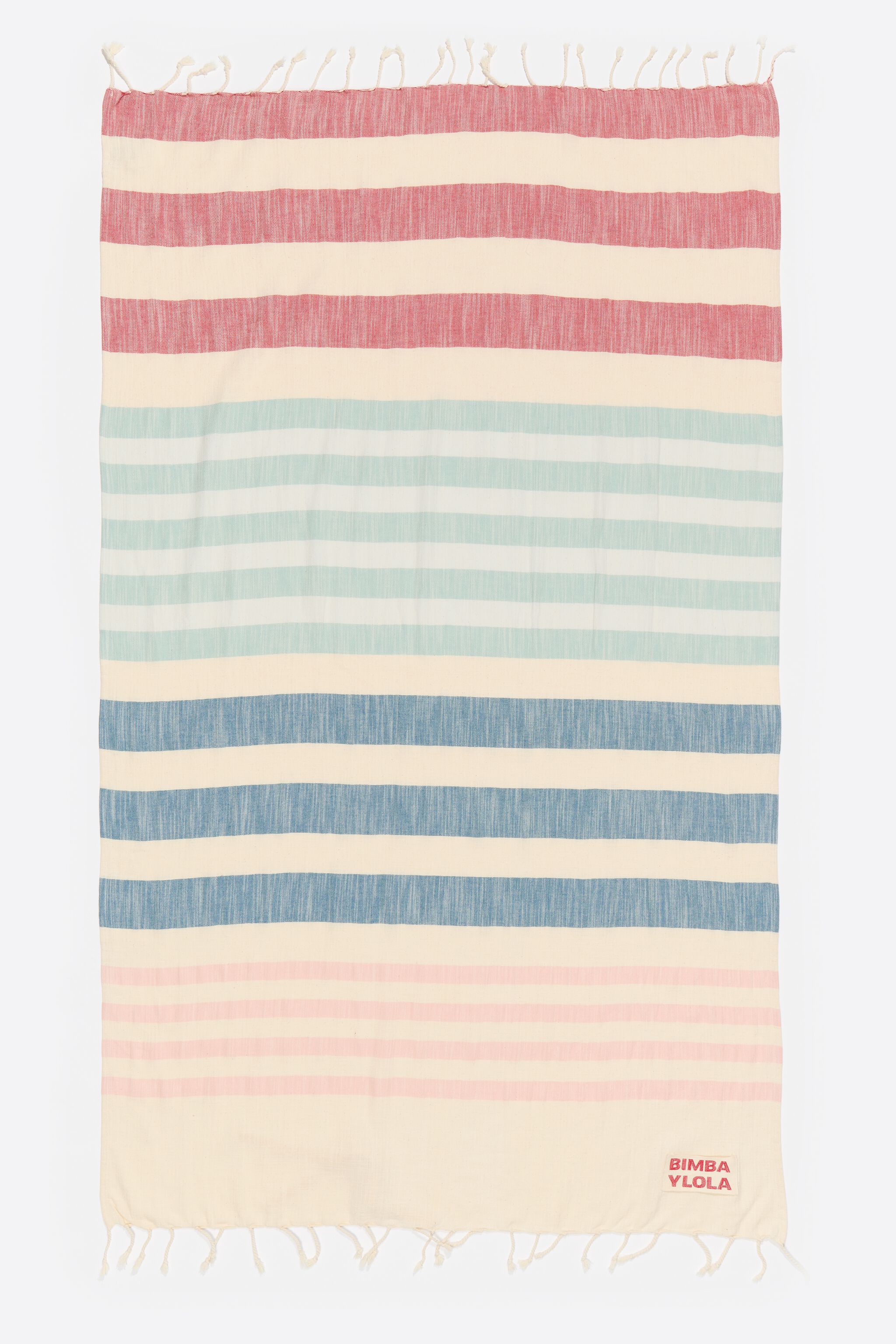 Navy blue cotton multicolor striped towel