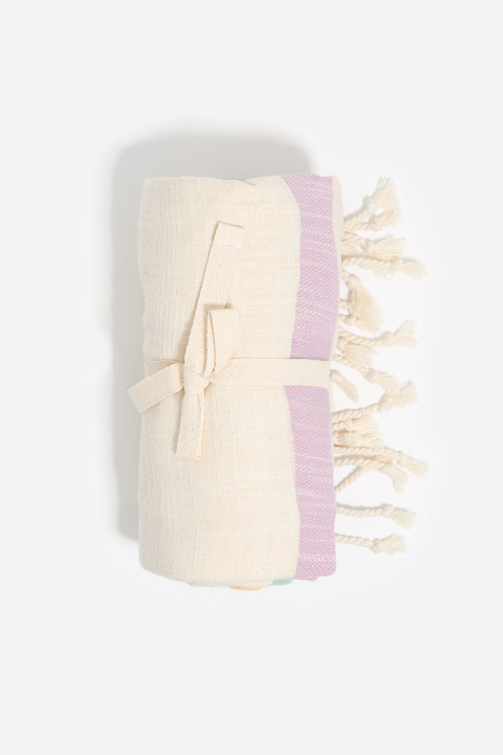 Green multicolor striped towel