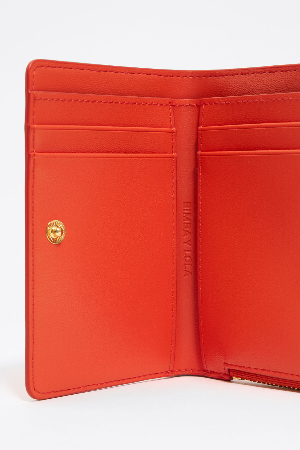 Acid coral leather purse