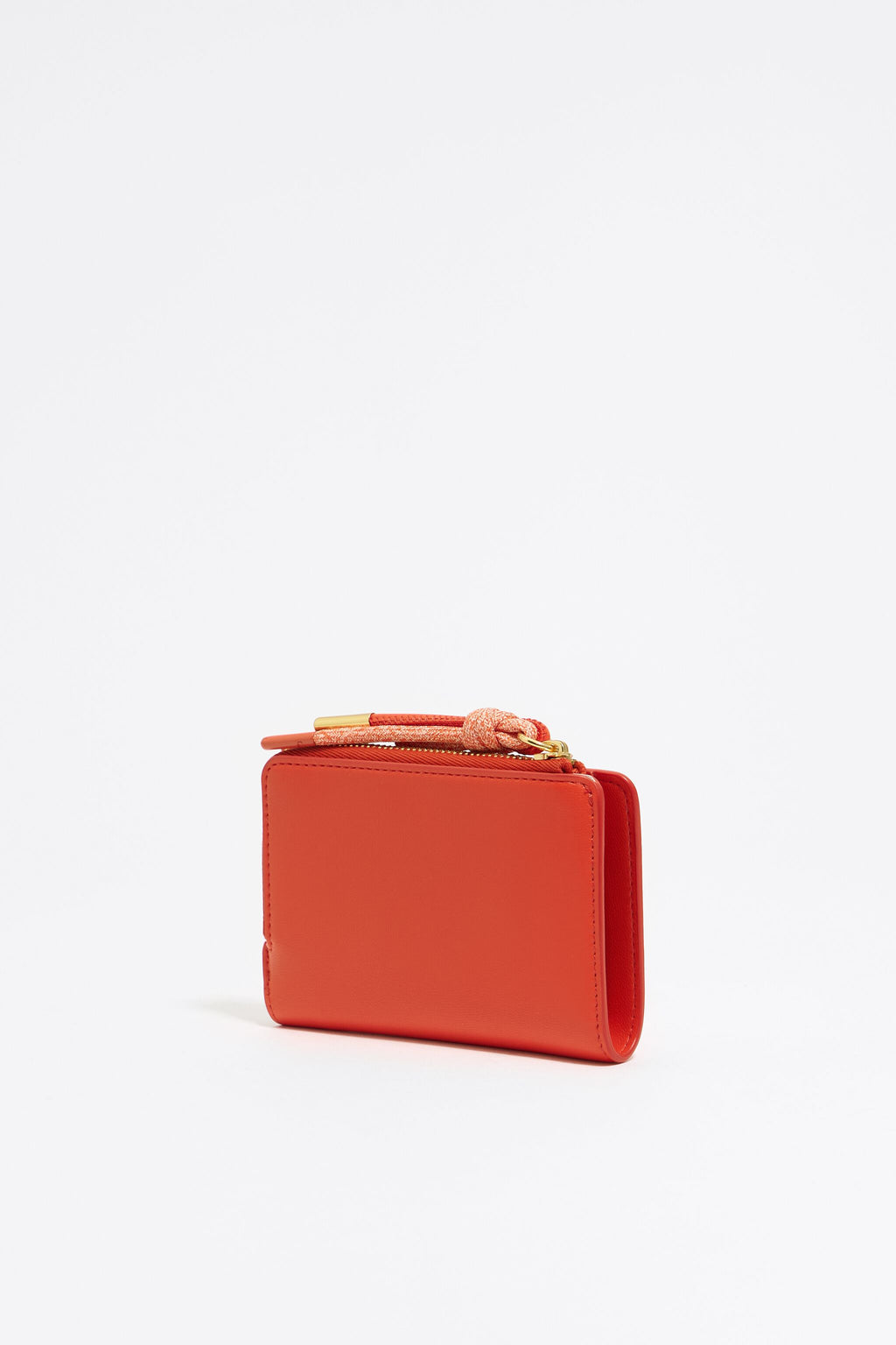 Acid coral leather purse