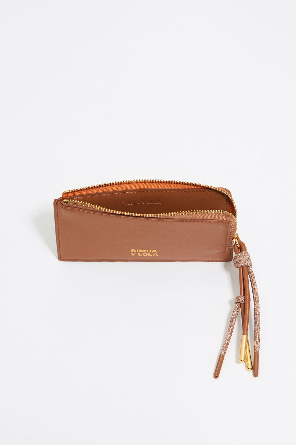 Tan leather card holder/coin purse