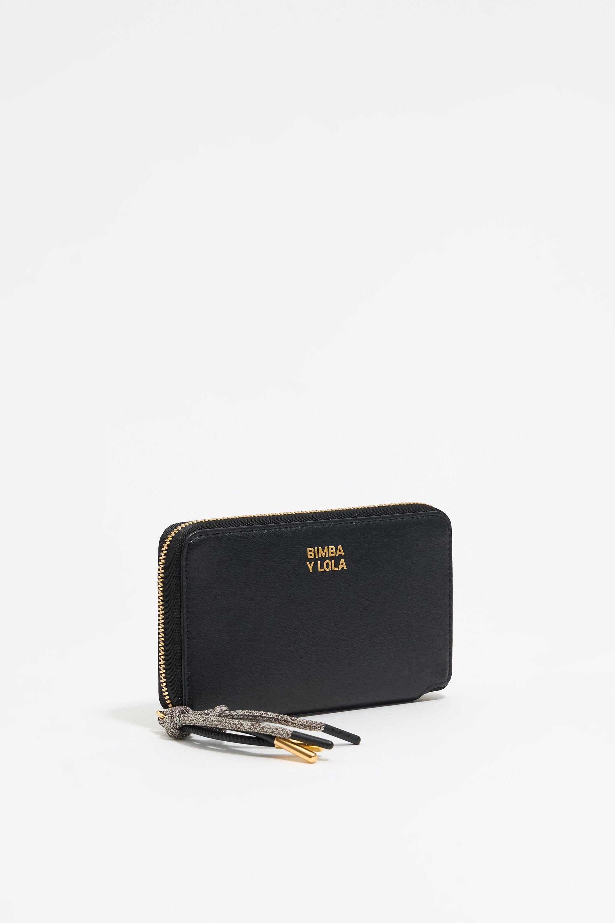 Black leather horizontal wallet