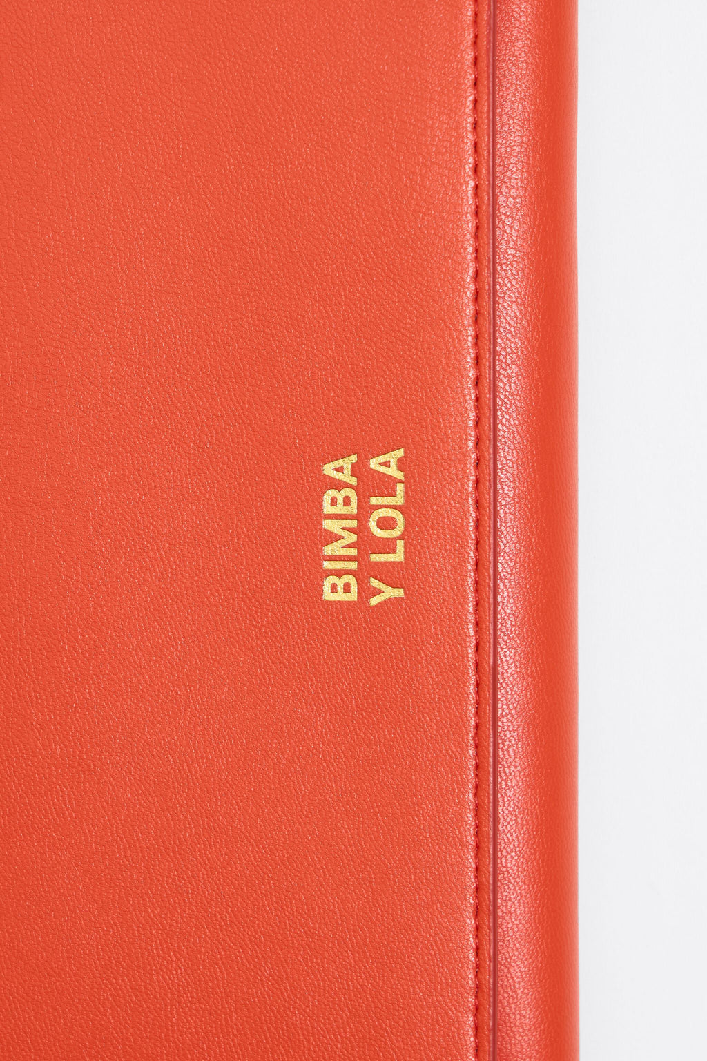 Acid coral leather continental wallet