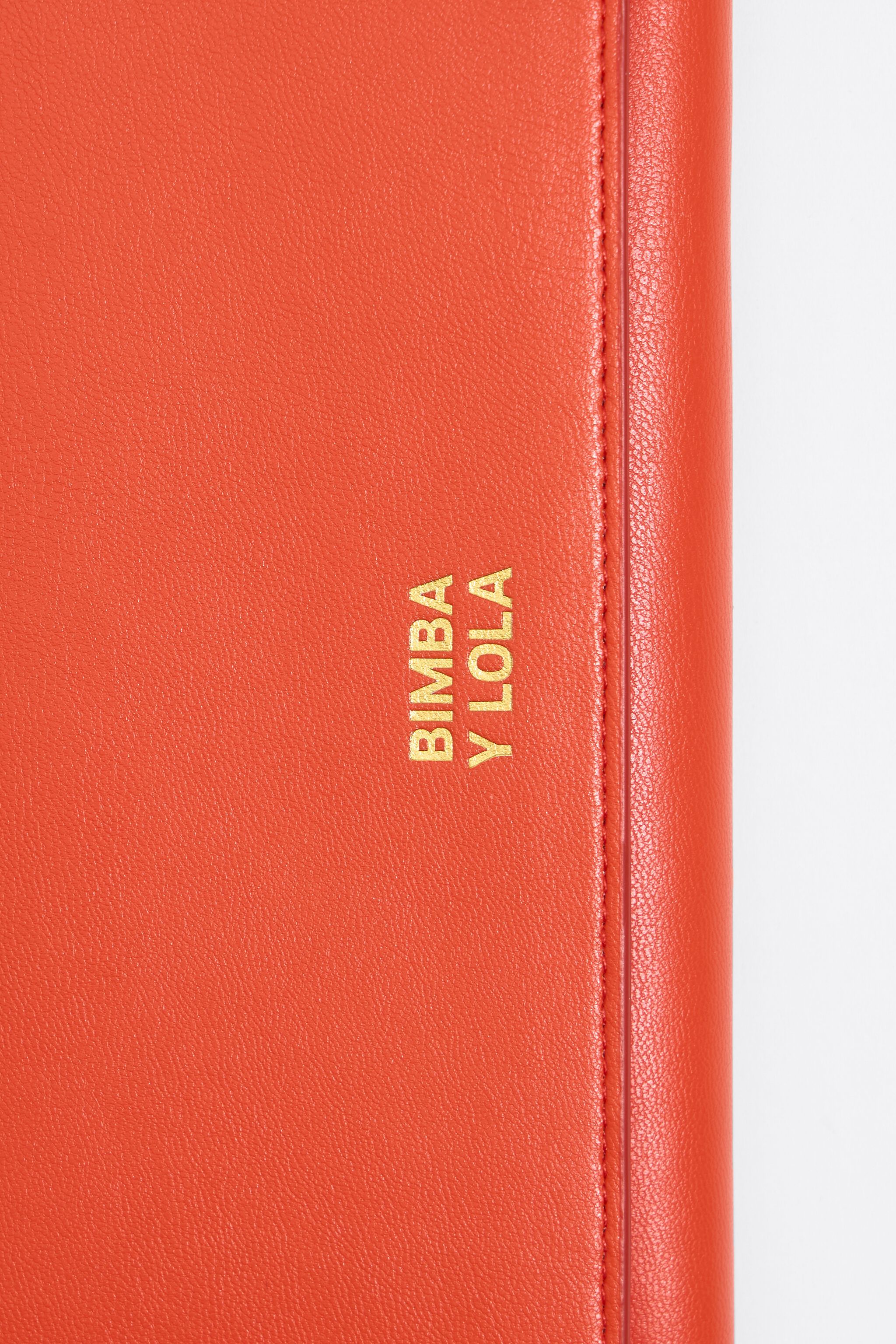 Acid coral leather continental wallet