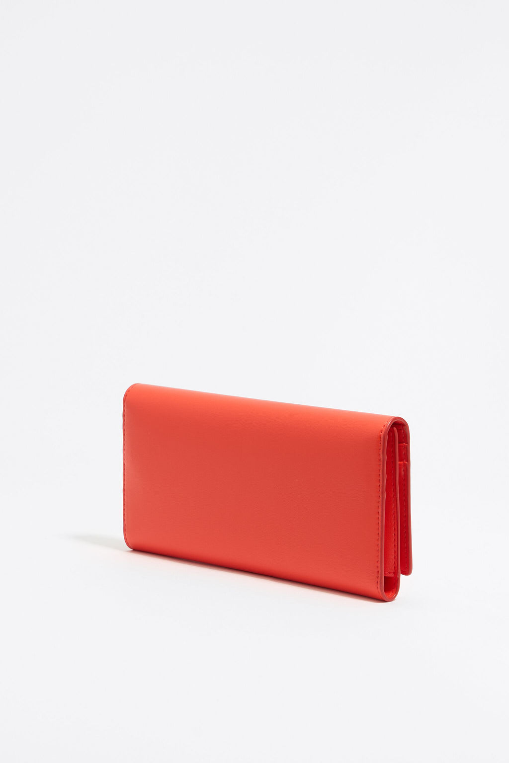 Acid coral leather continental wallet
