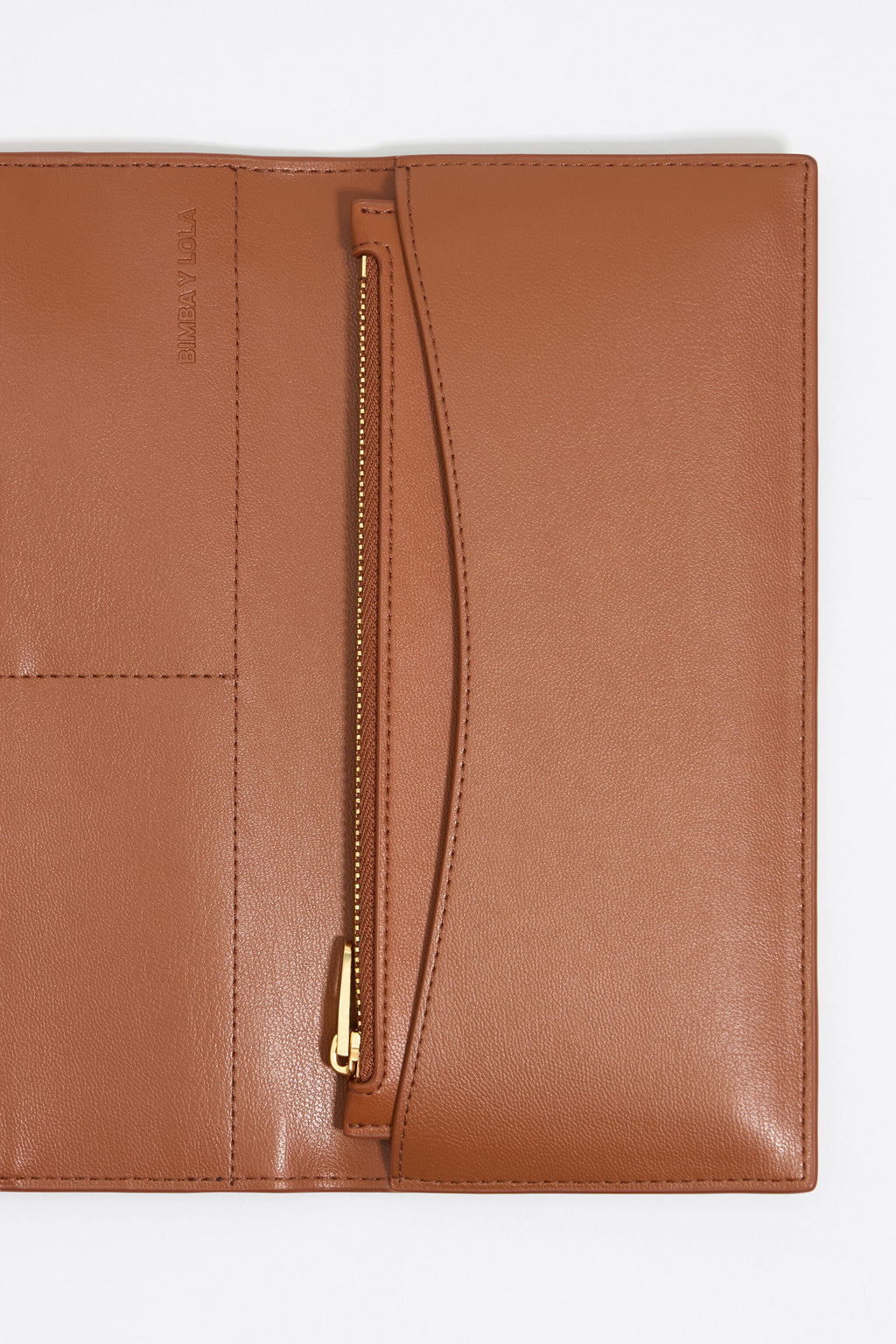 Tan leather continental wallet