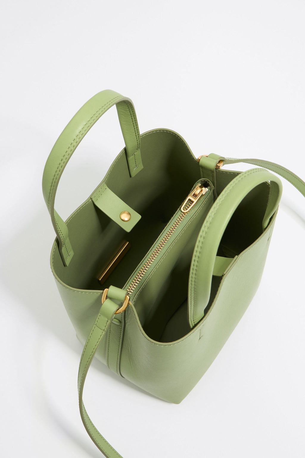 Small apple green leather Chihuahua bag