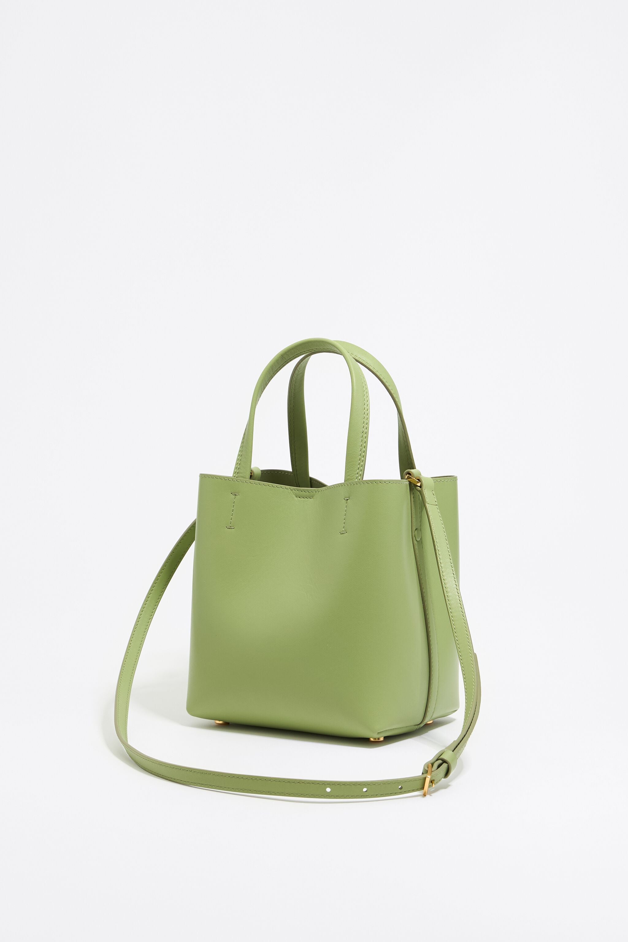 Small apple green leather Chihuahua bag