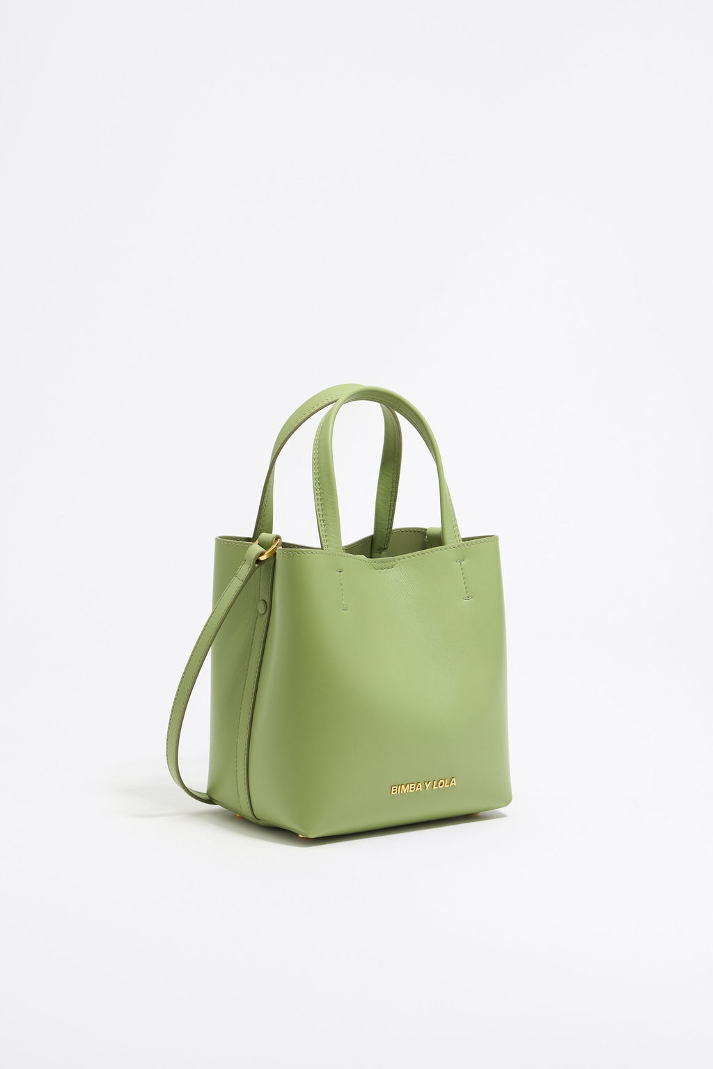 Small apple green leather Chihuahua bag