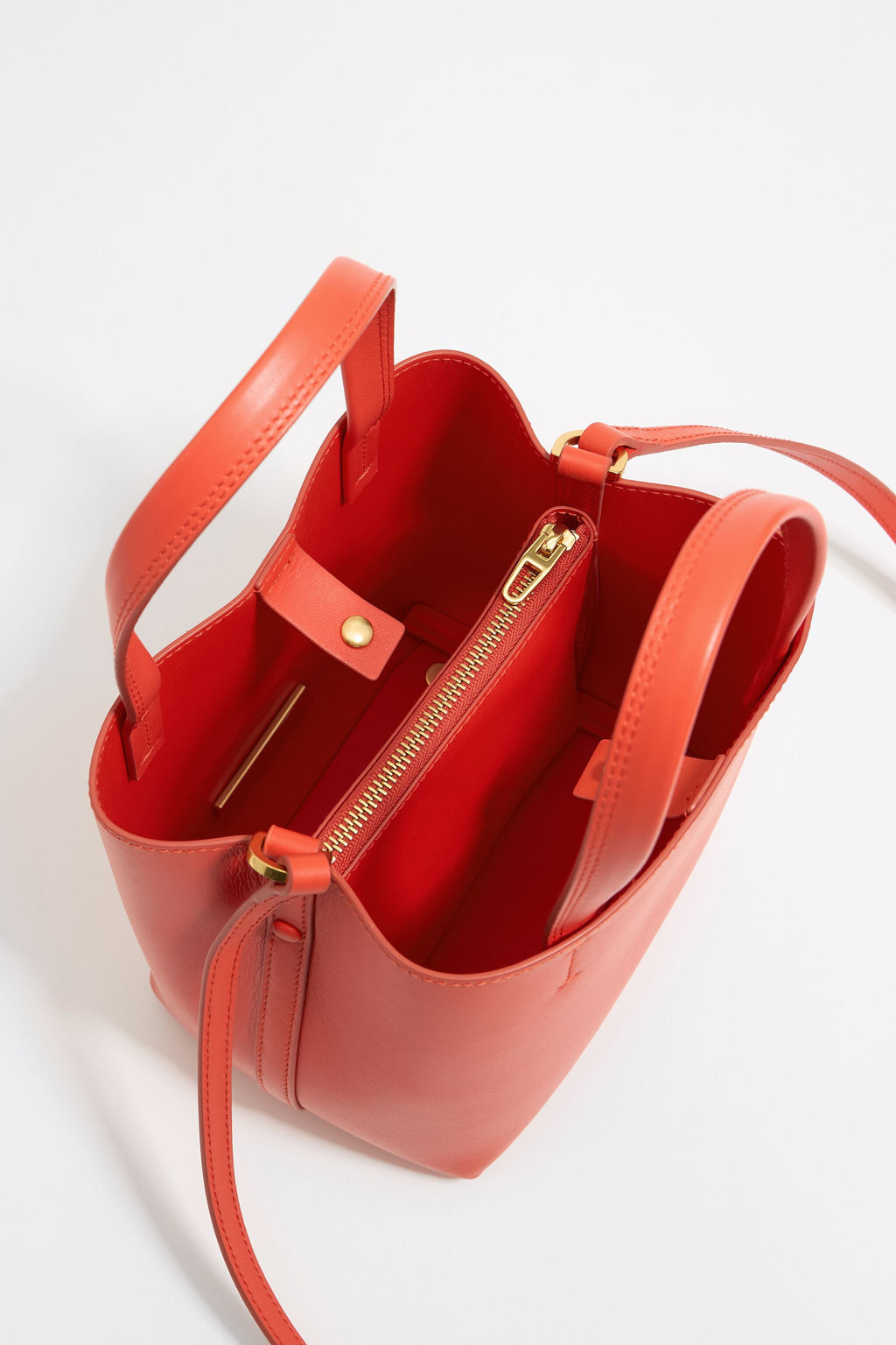 Small acid coral leather Chihuahua bag