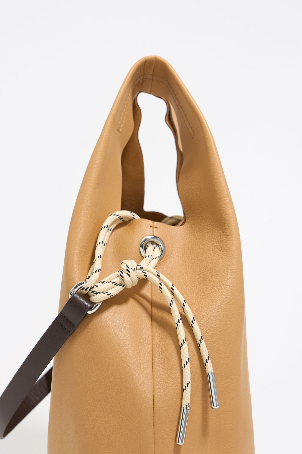 Medium Sahara yellow leather Paper bag