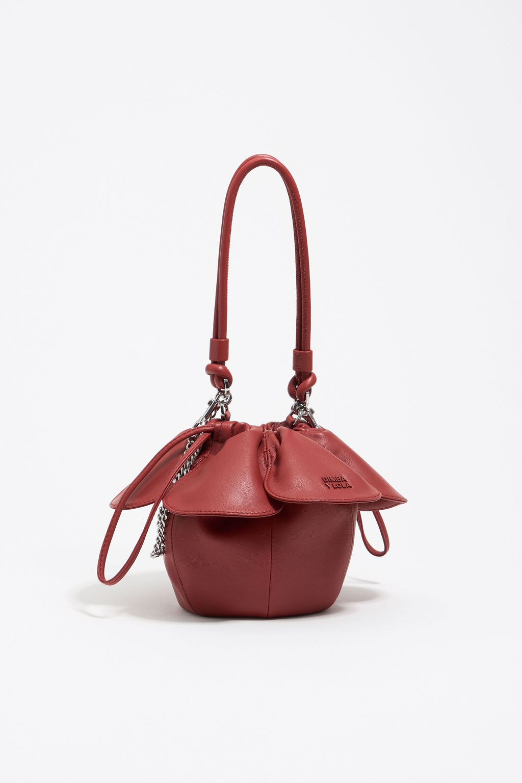 Rust red leather Pétalo bag