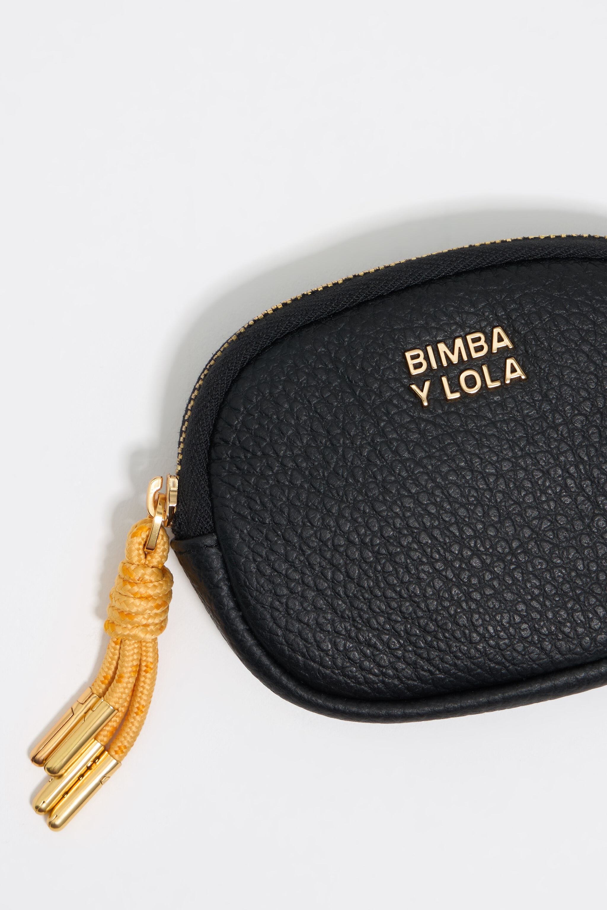 Black leather coin purse
