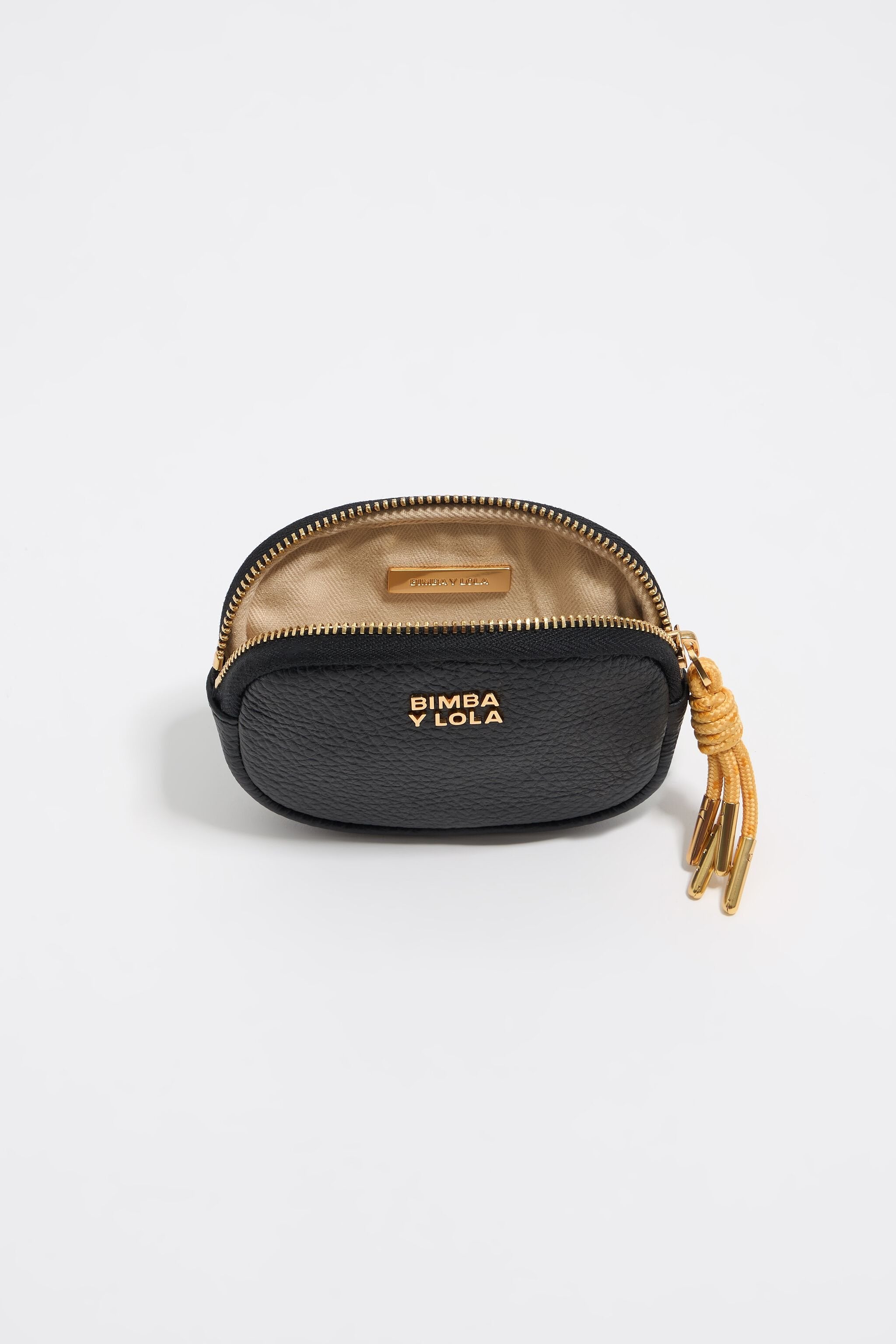 Black leather coin purse