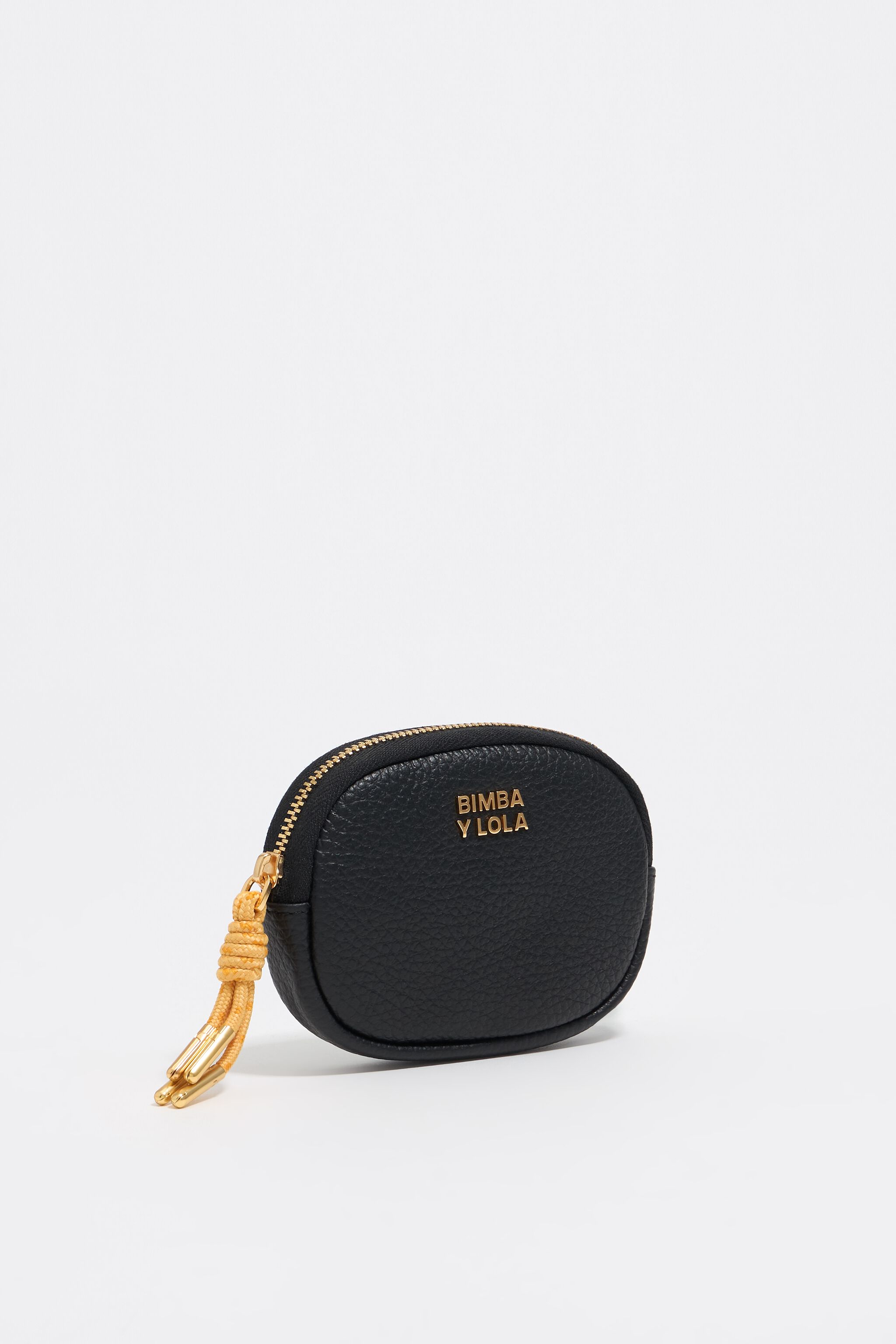 Black leather coin purse