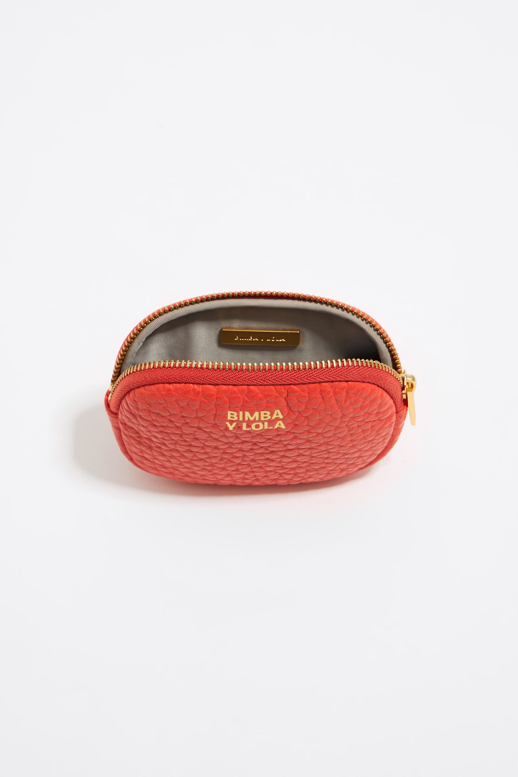 Coral leather coin purse