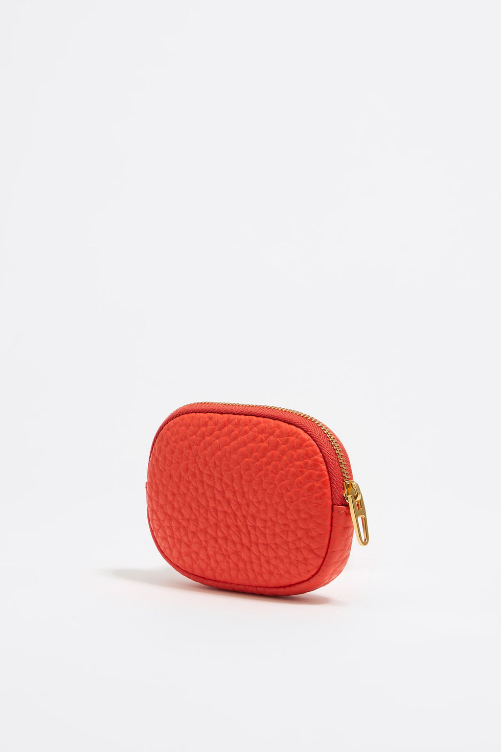 Coral leather coin purse