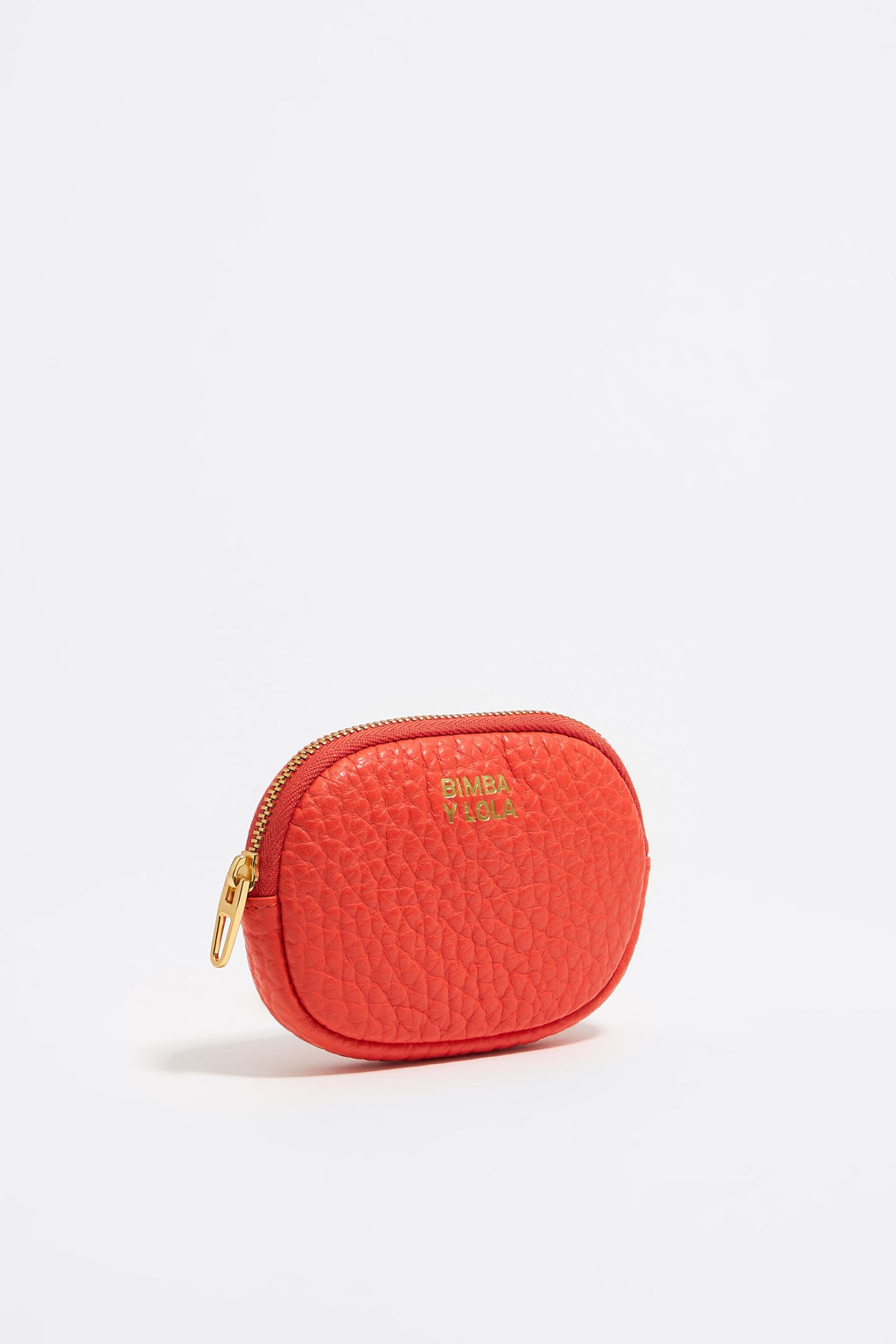 Coral leather coin purse