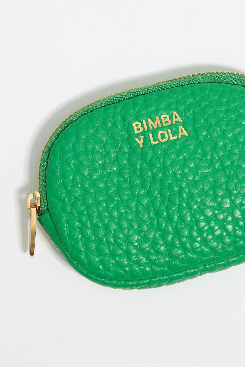Green leather coin purse