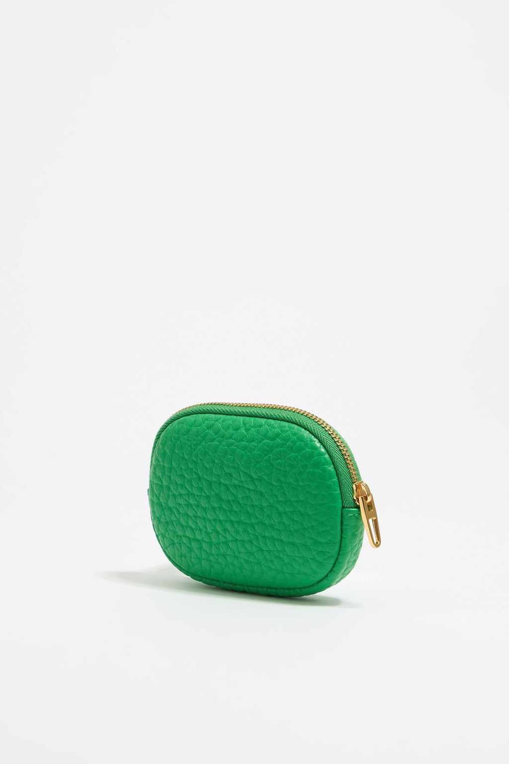 Green leather coin purse