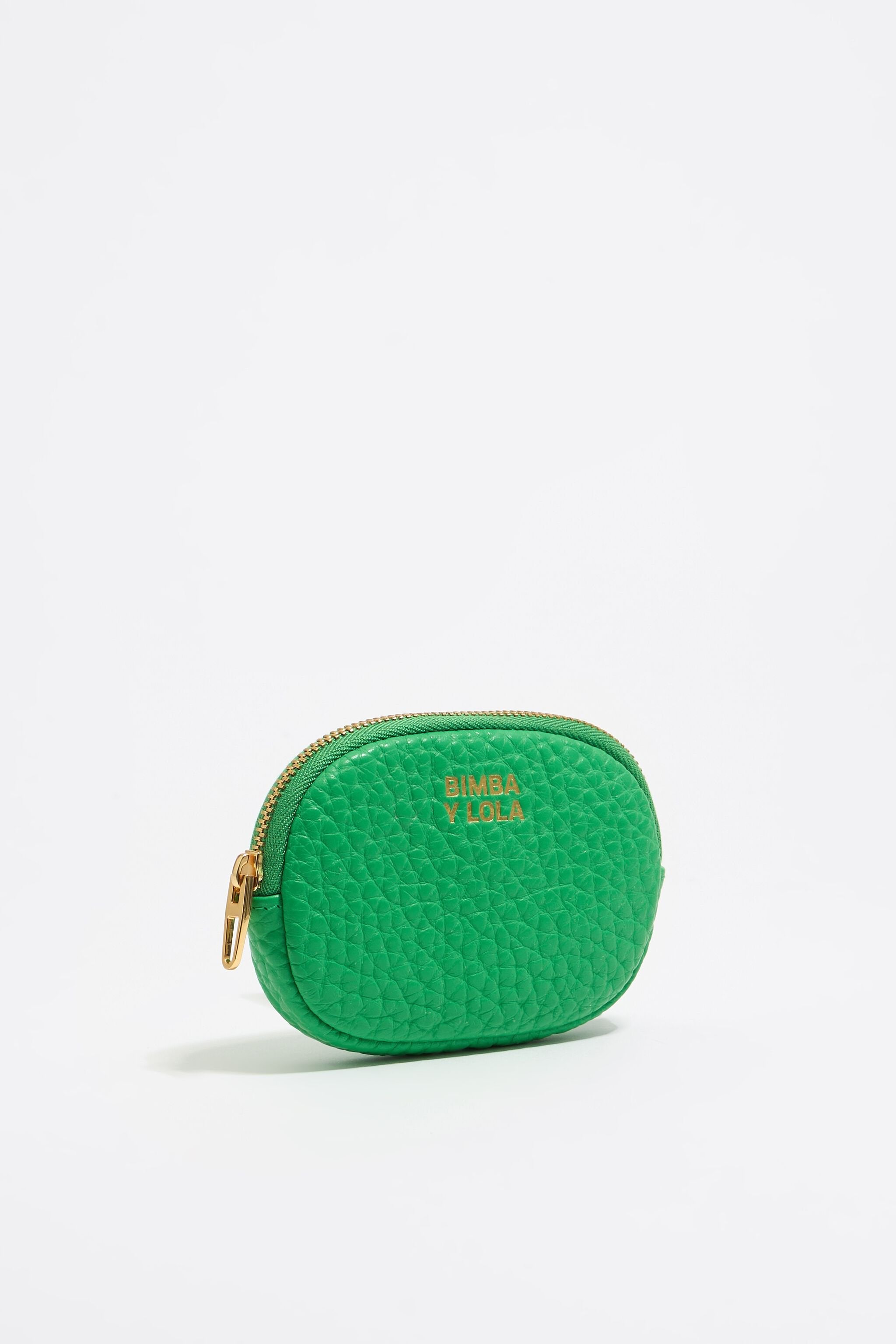 Green leather coin purse