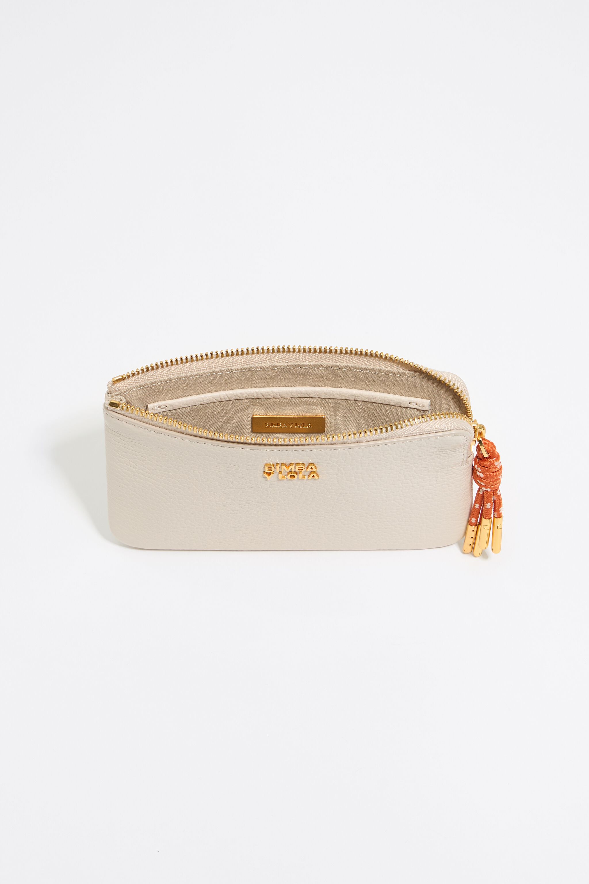 Off-white leather coin purse