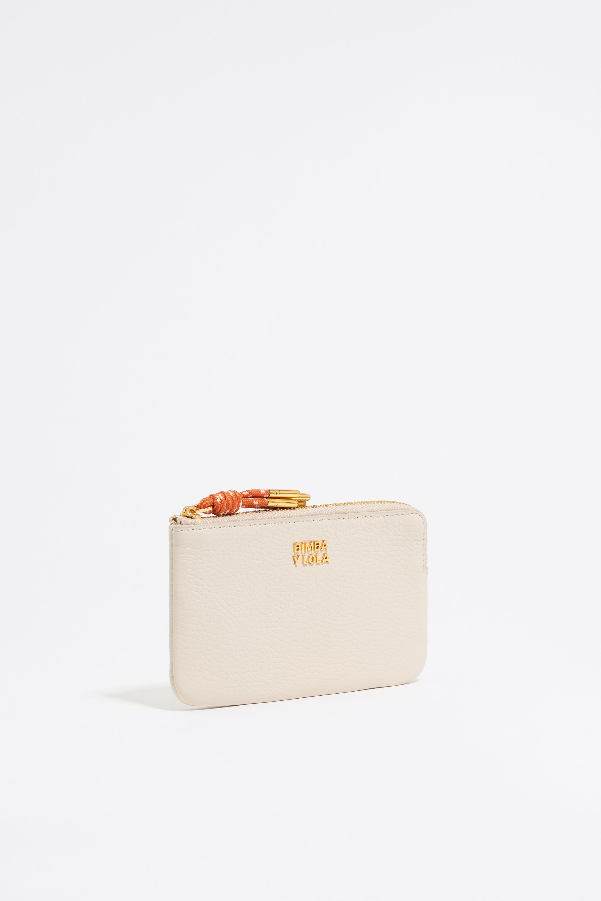 Off-white leather coin purse