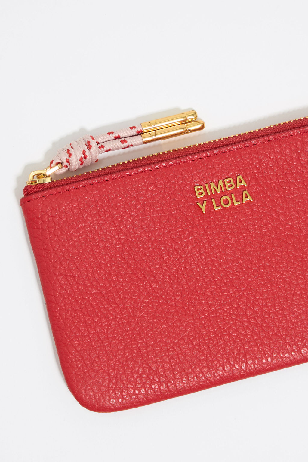 Poppy red leather coin purse