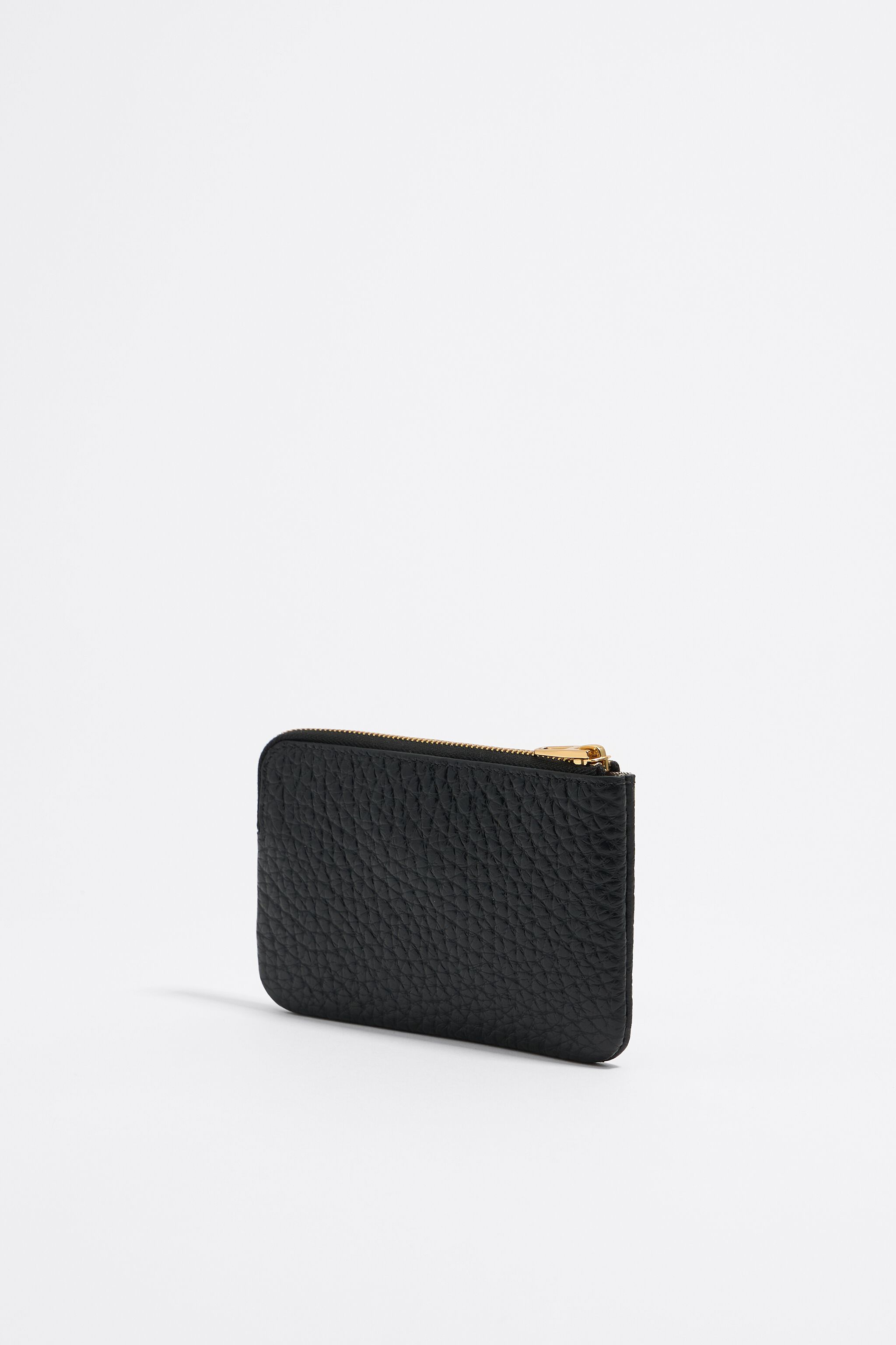 Black leather coin purse