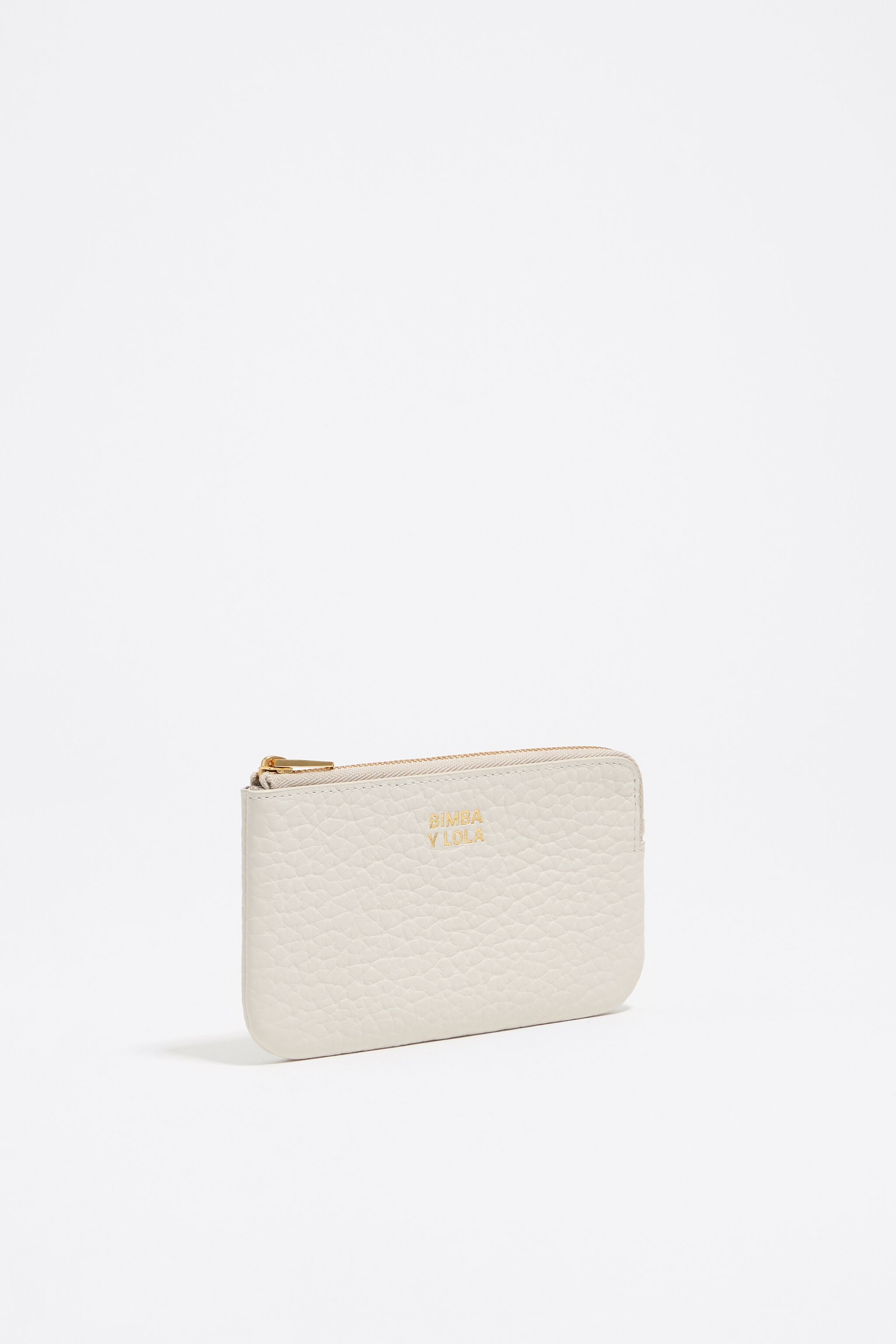 Off-white leather coin purse