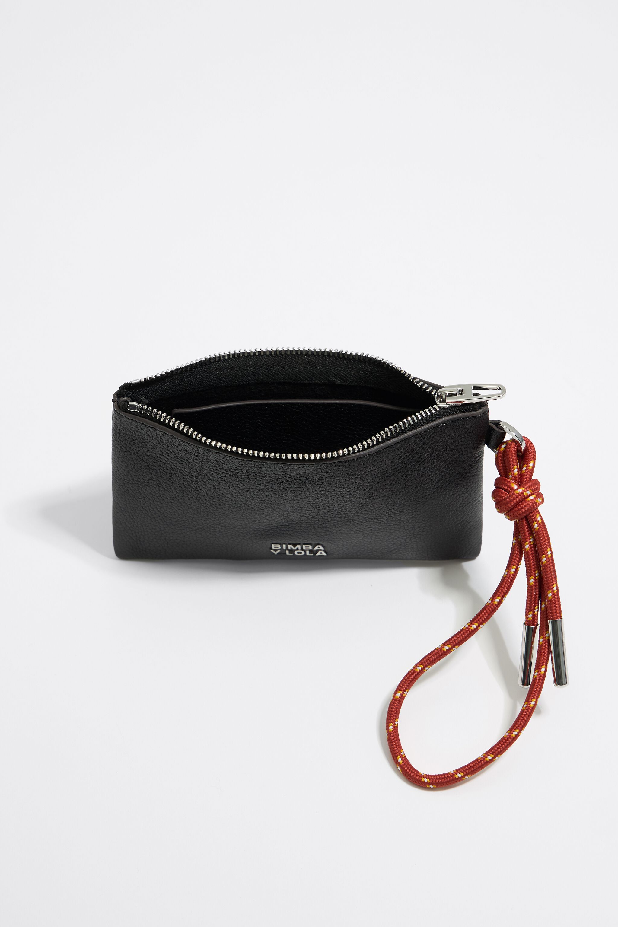 Black leather coin purse
