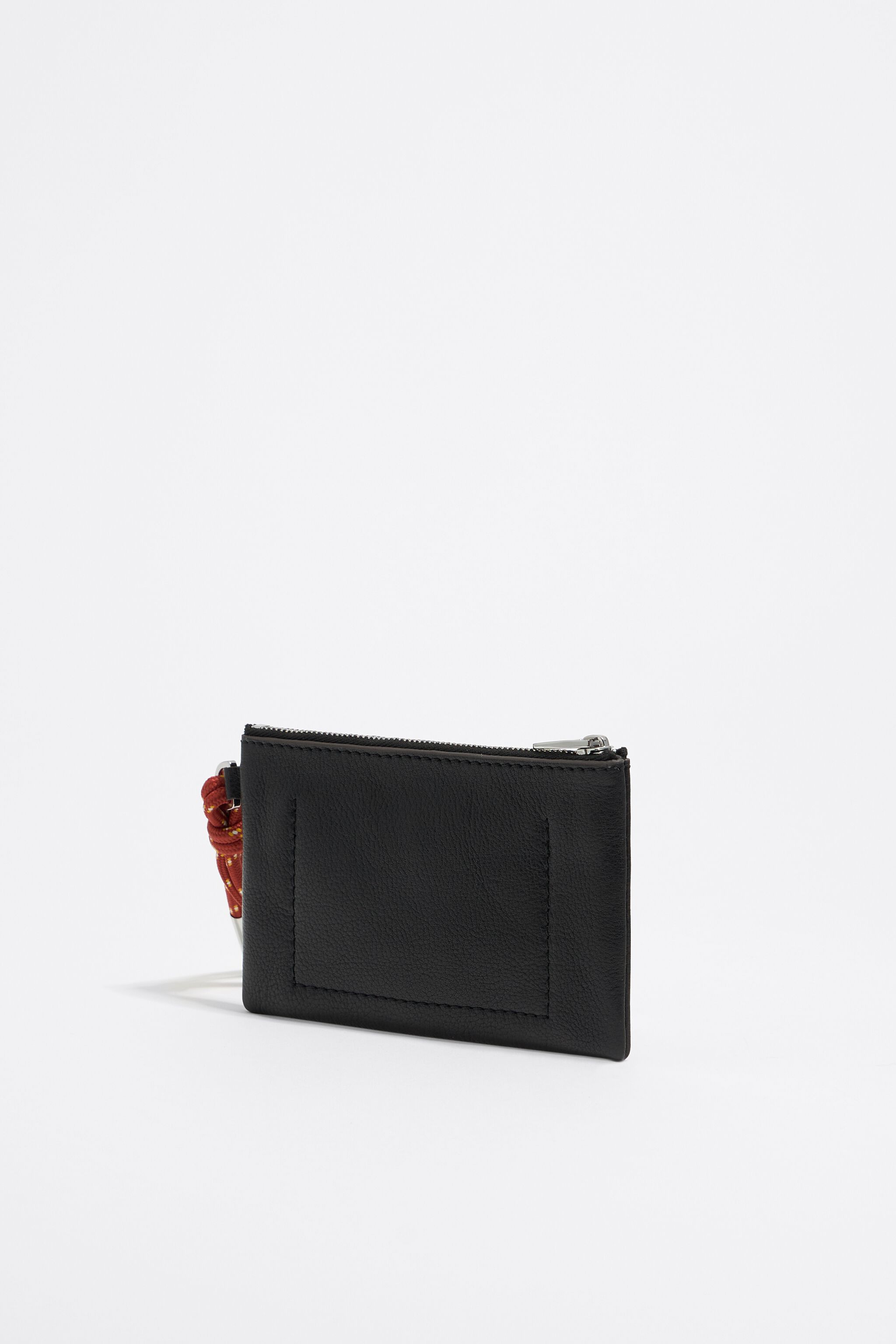Black leather coin purse