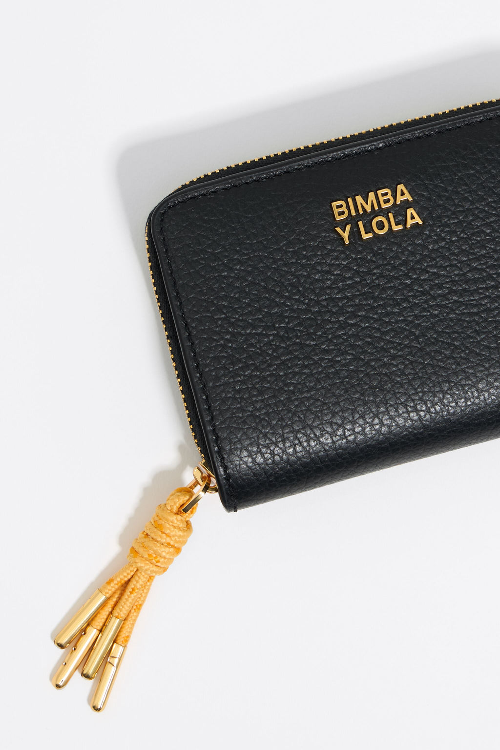 Black leather flap purse