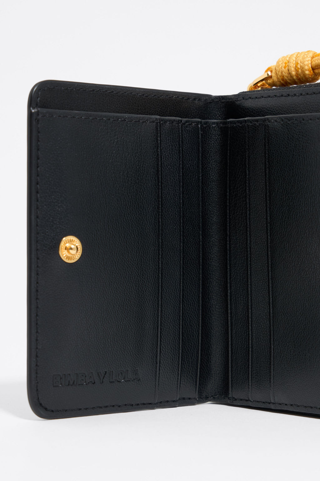 Black leather flap purse
