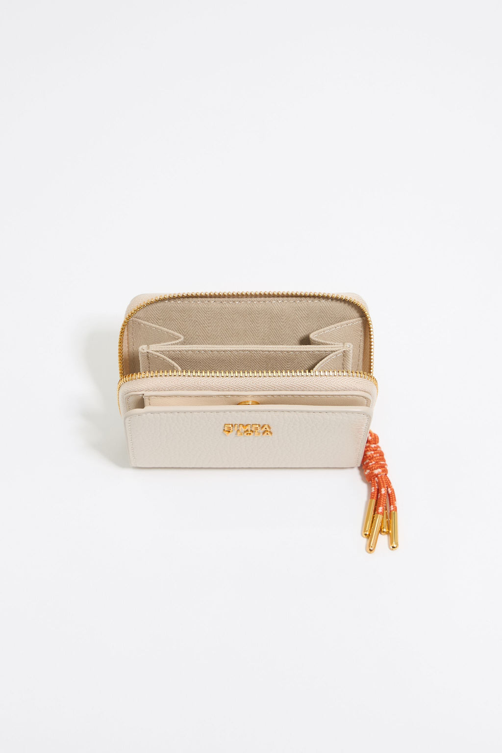 Off-white leather flap purse