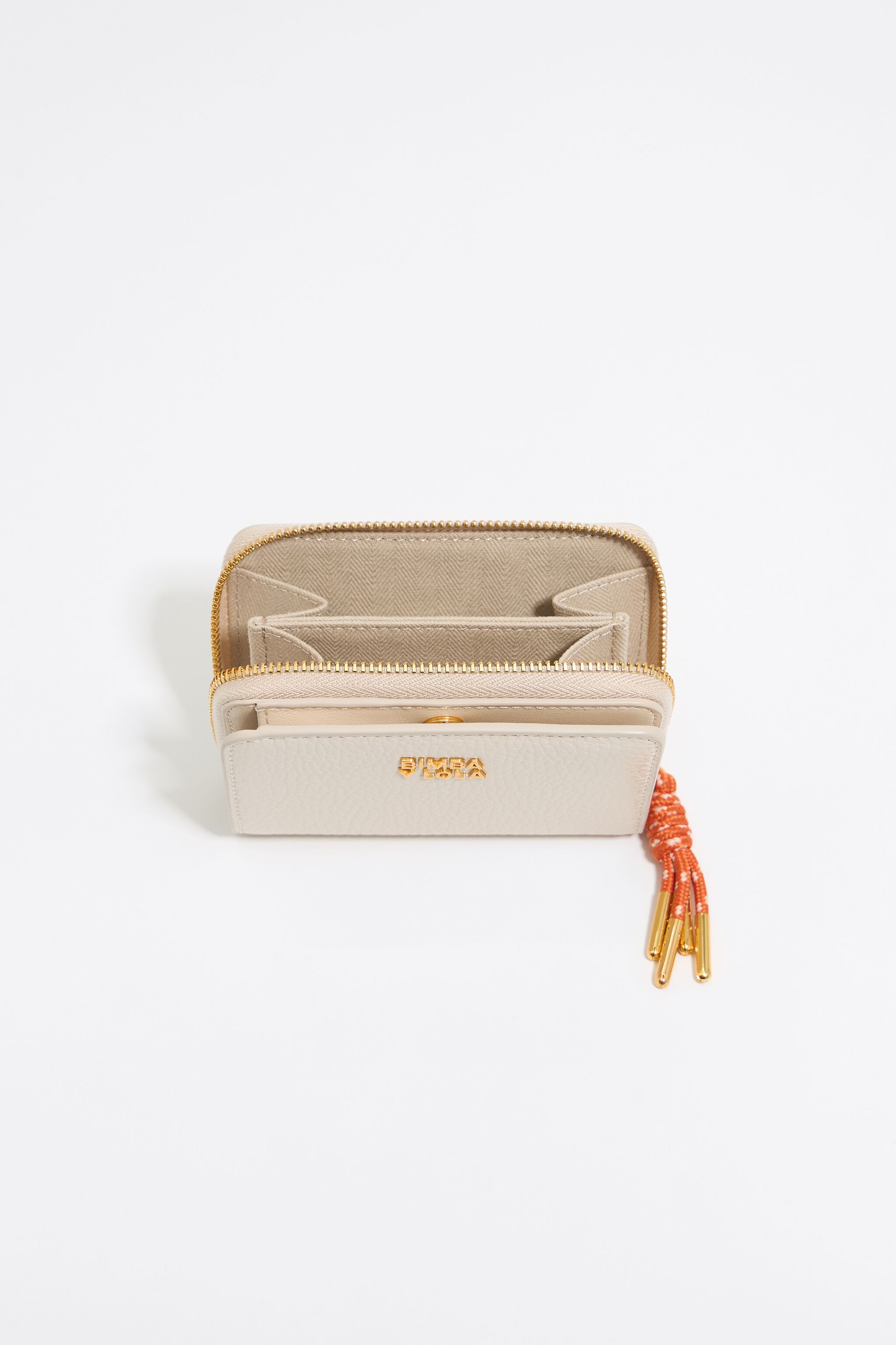 Off-white leather flap purse