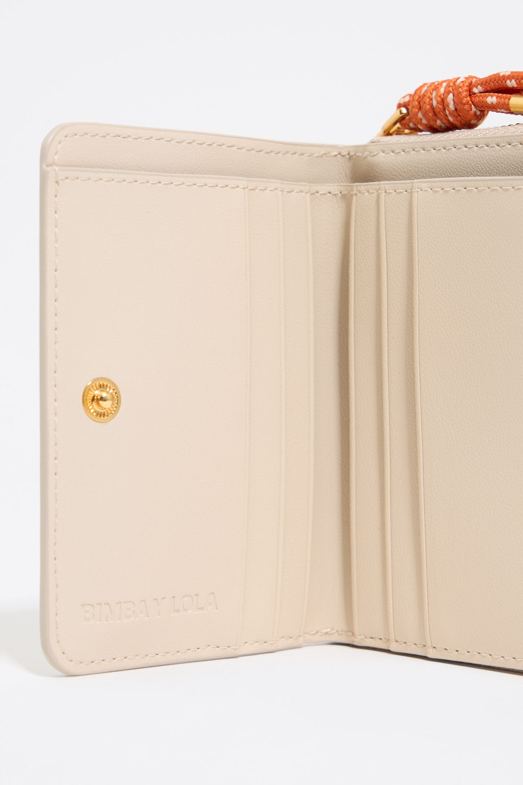 Off-white leather flap purse