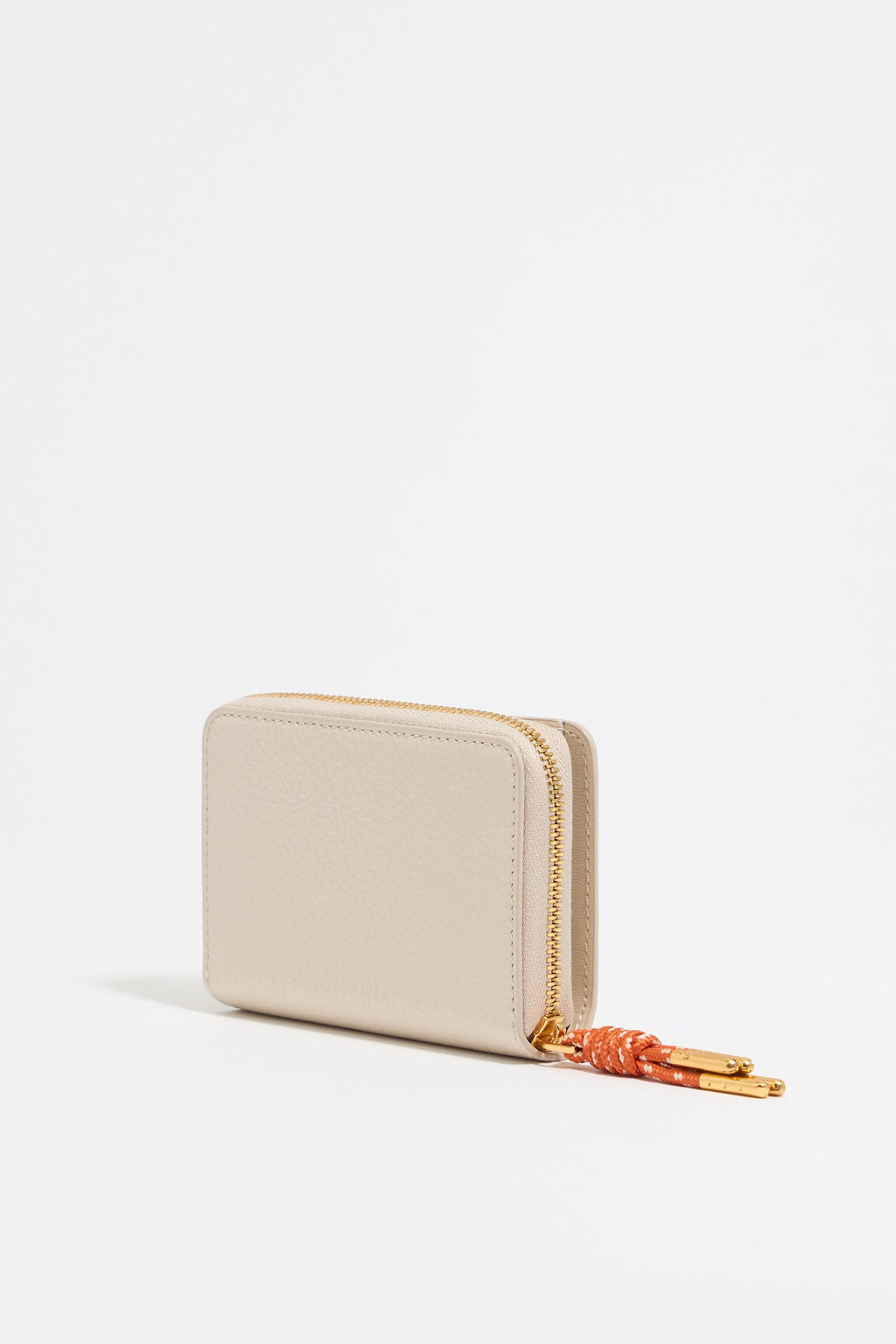 Off-white leather flap purse