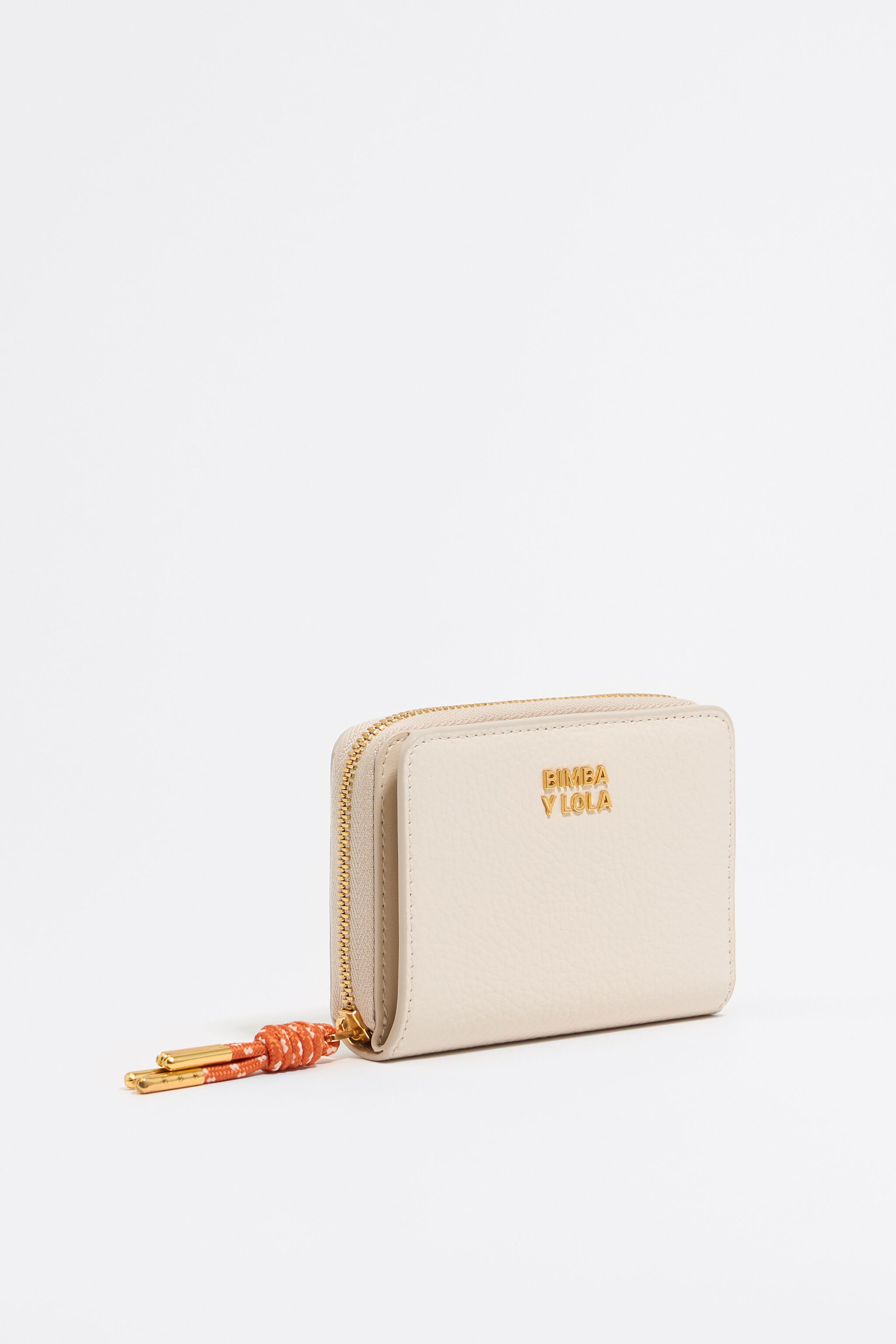 Off-white leather flap purse