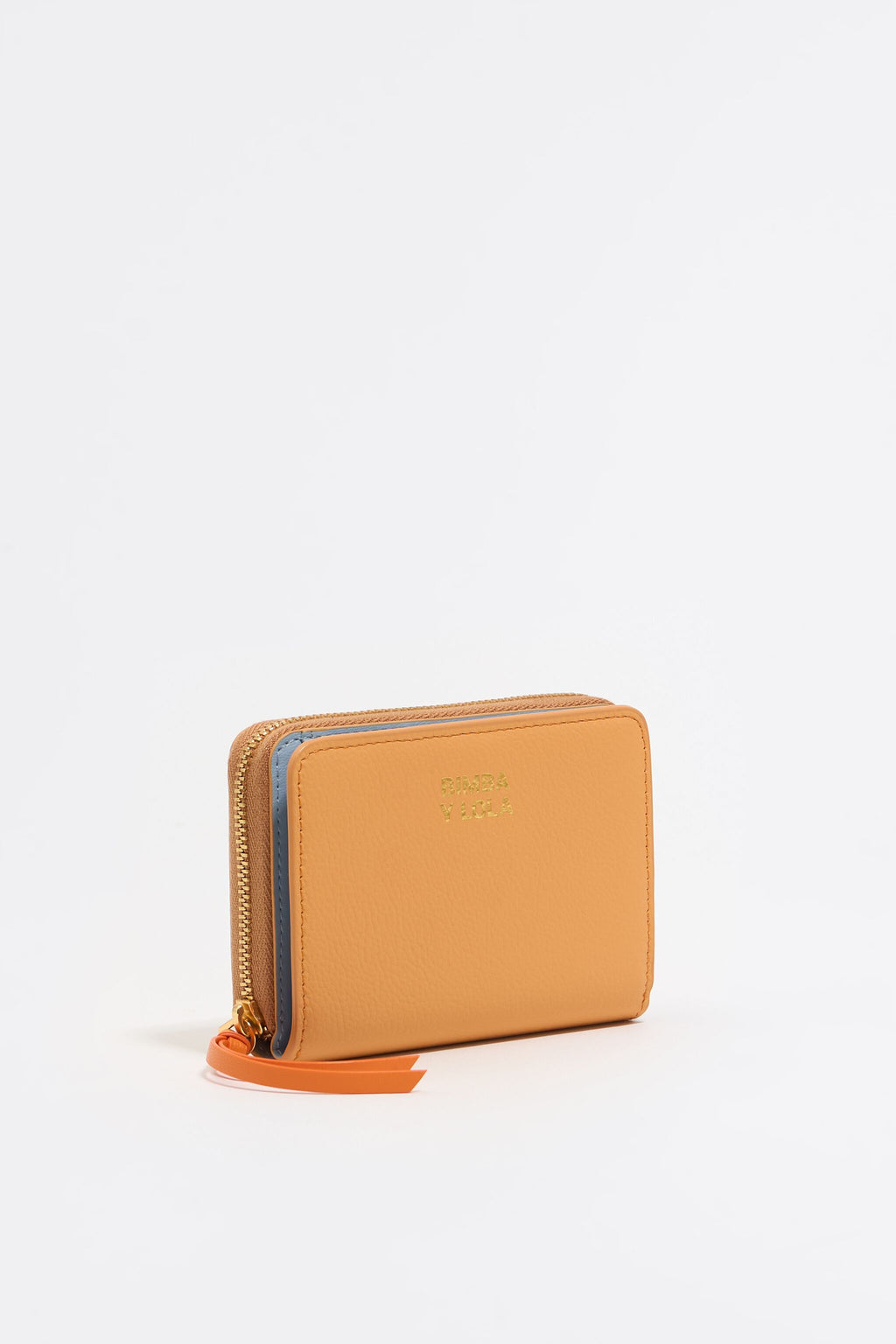 Peach leather coin purse