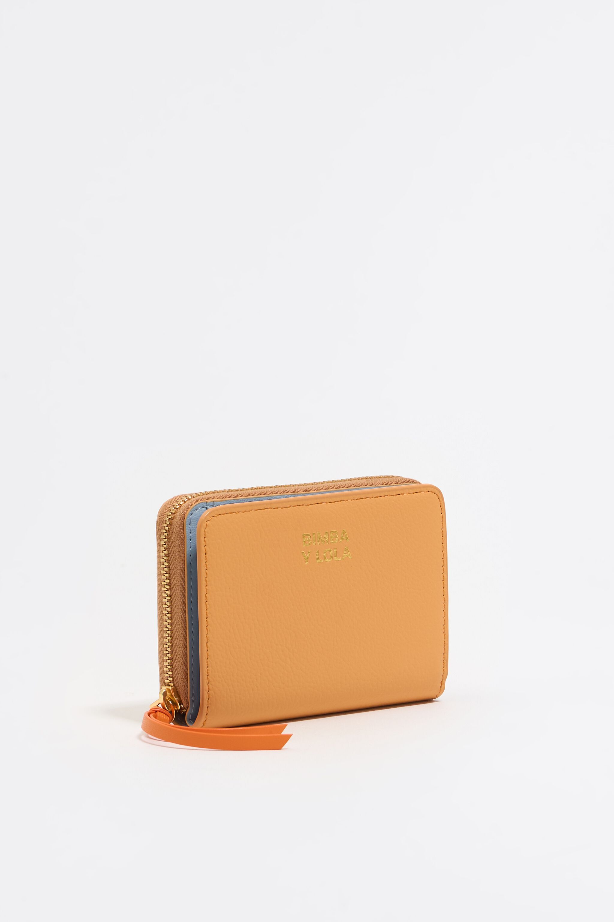 Peach leather coin purse