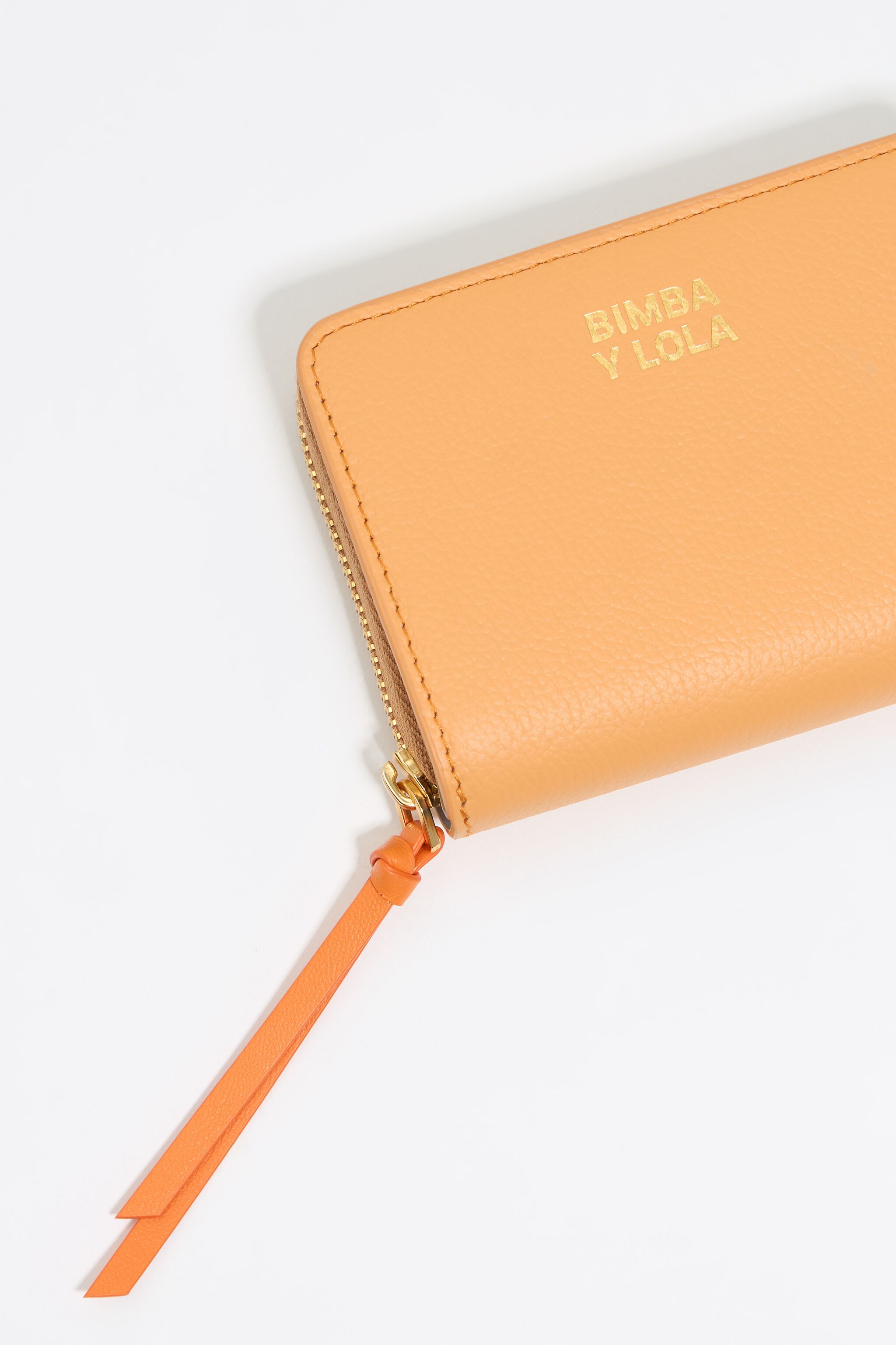 Peach leather coin purse