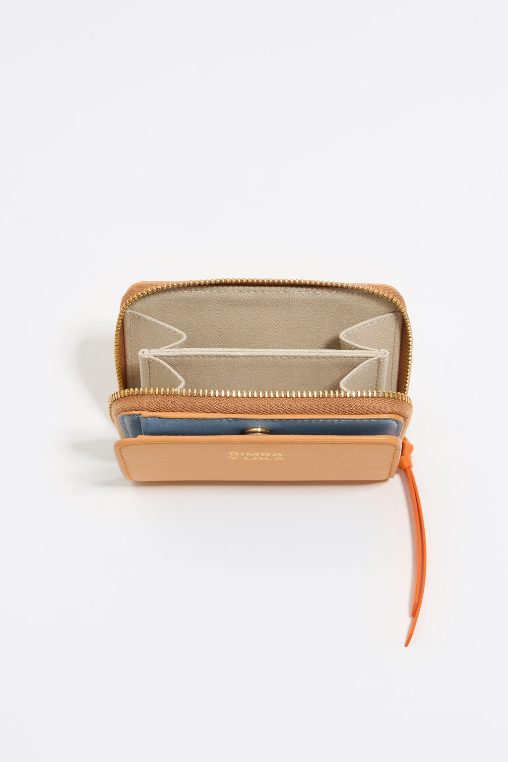 Peach leather coin purse