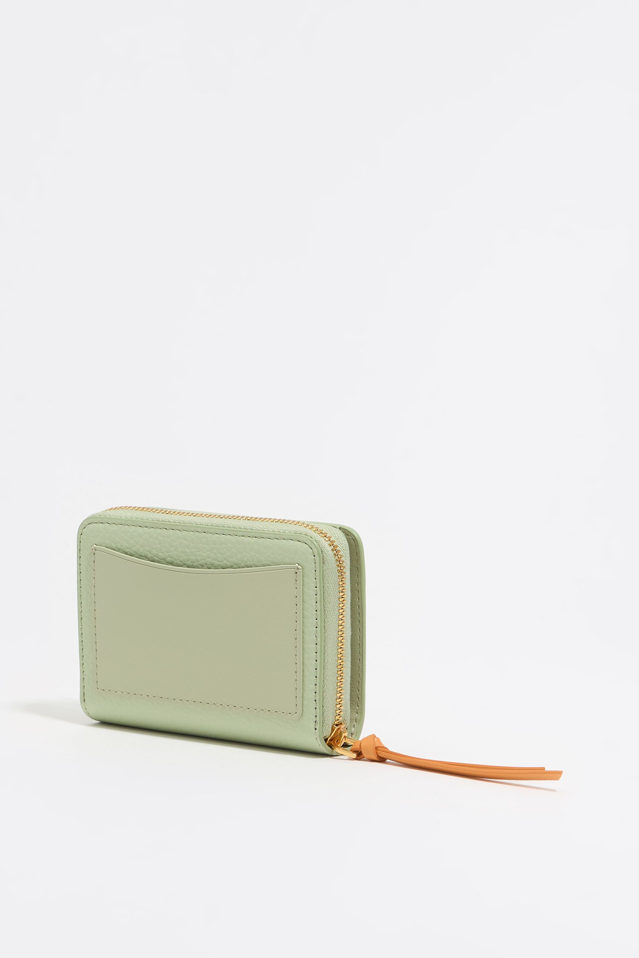 Pastel green leather coin purse