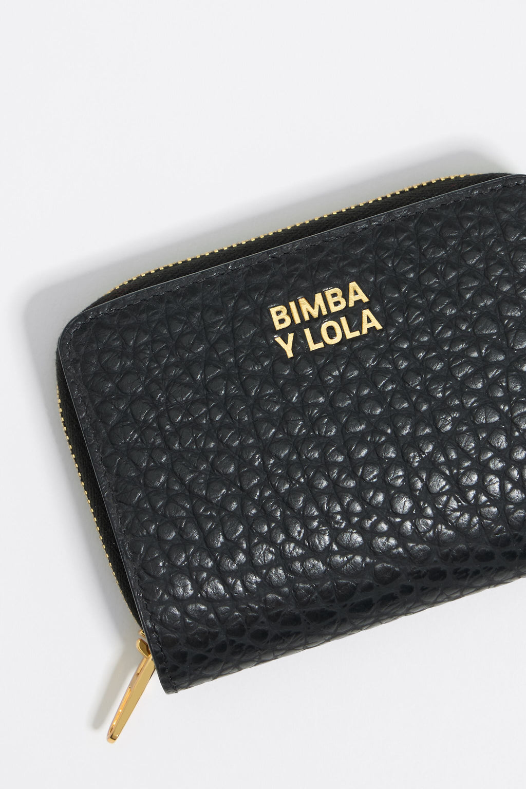 Black leather flap purse