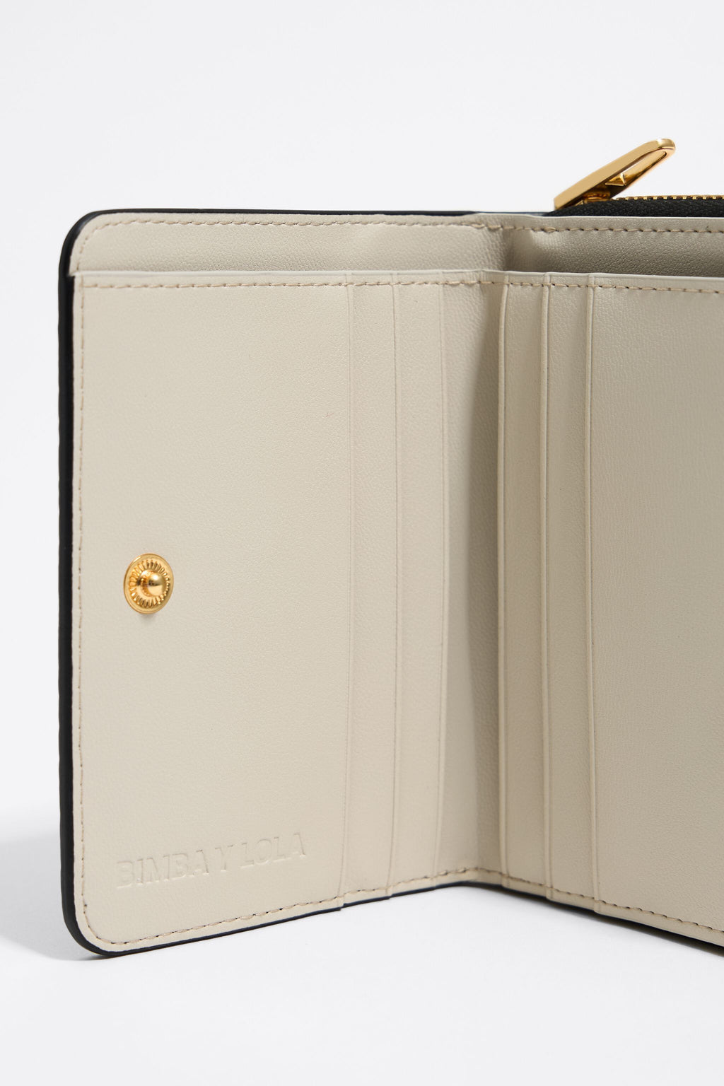 Black leather flap purse